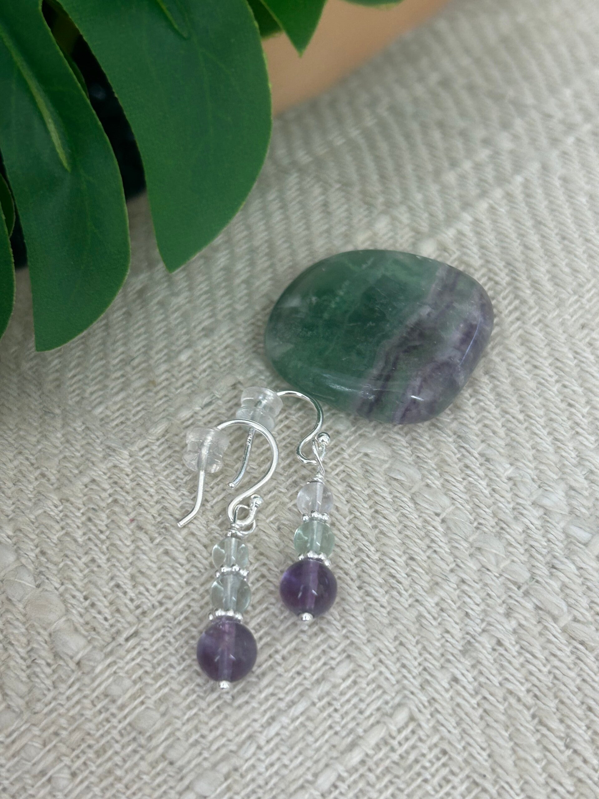 Ohrringe - Fluorit (O525)