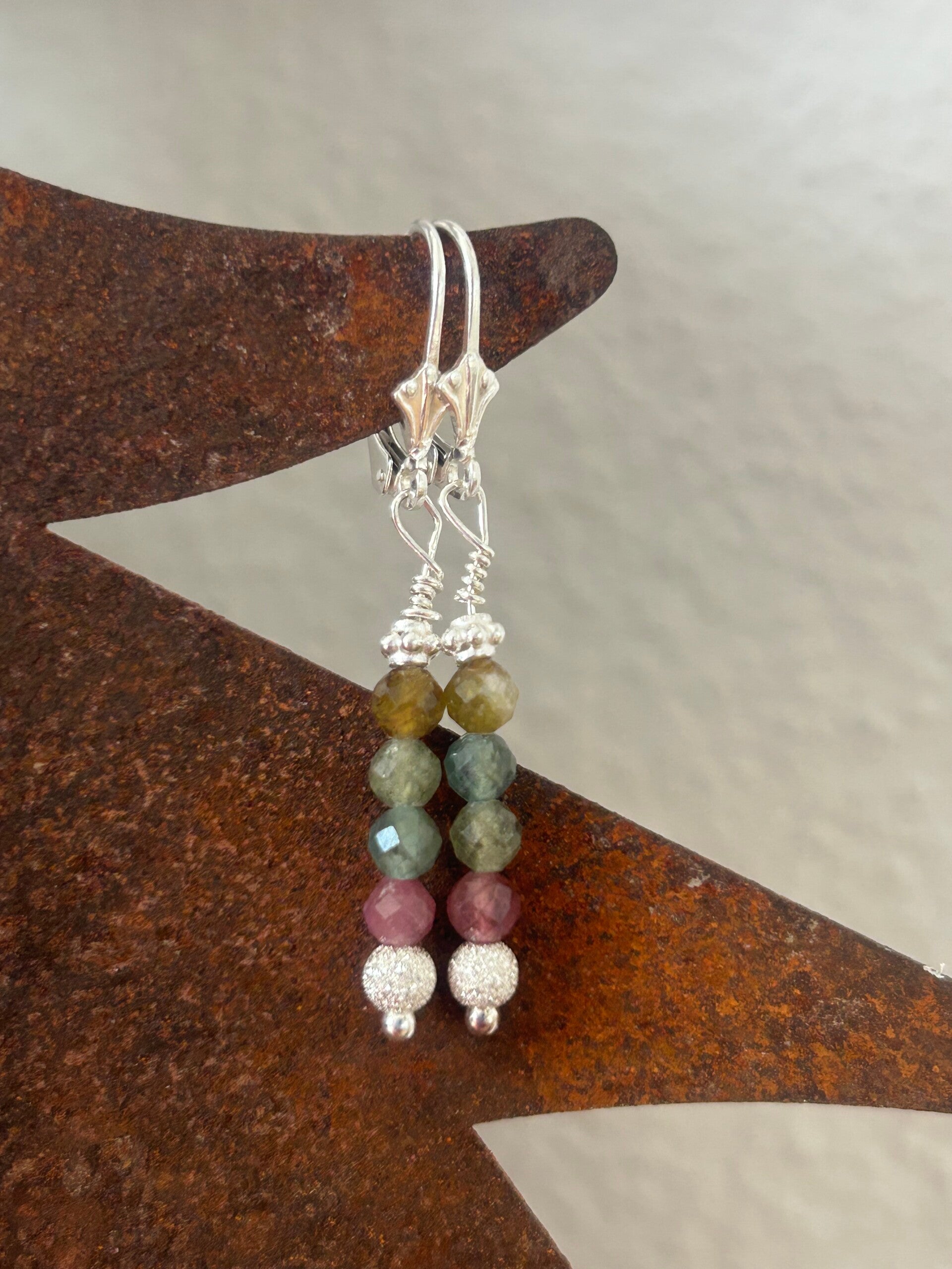 Ohrringe - Turmalin bunt (O527)