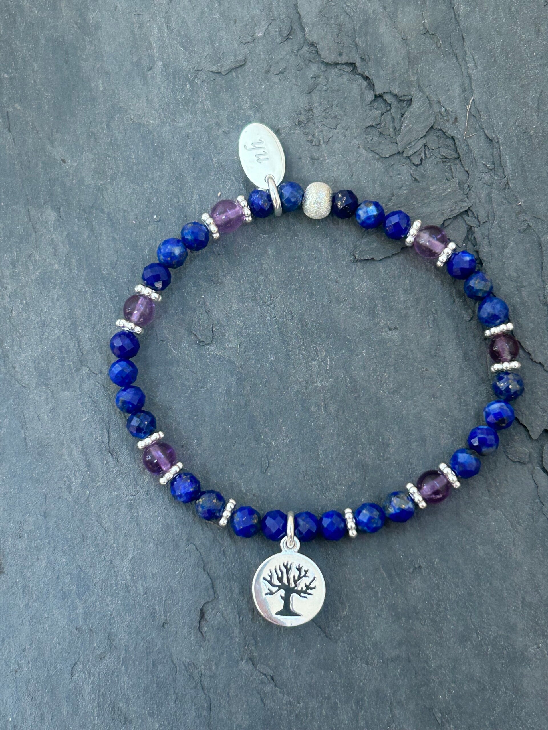 Armband - Lapislazuli & Fluorit (A554)