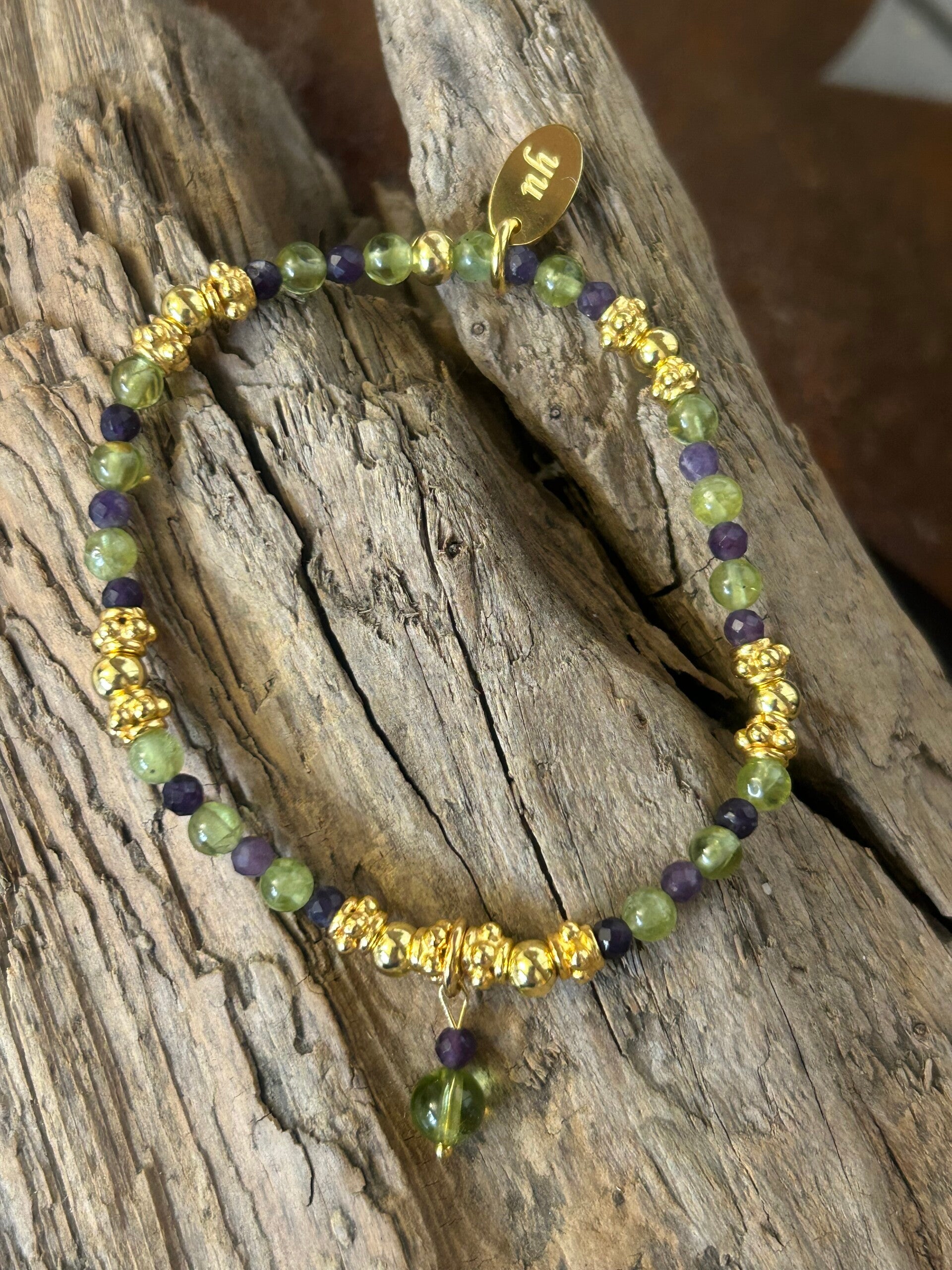 Armband - Peridot & Sugilith (A811)