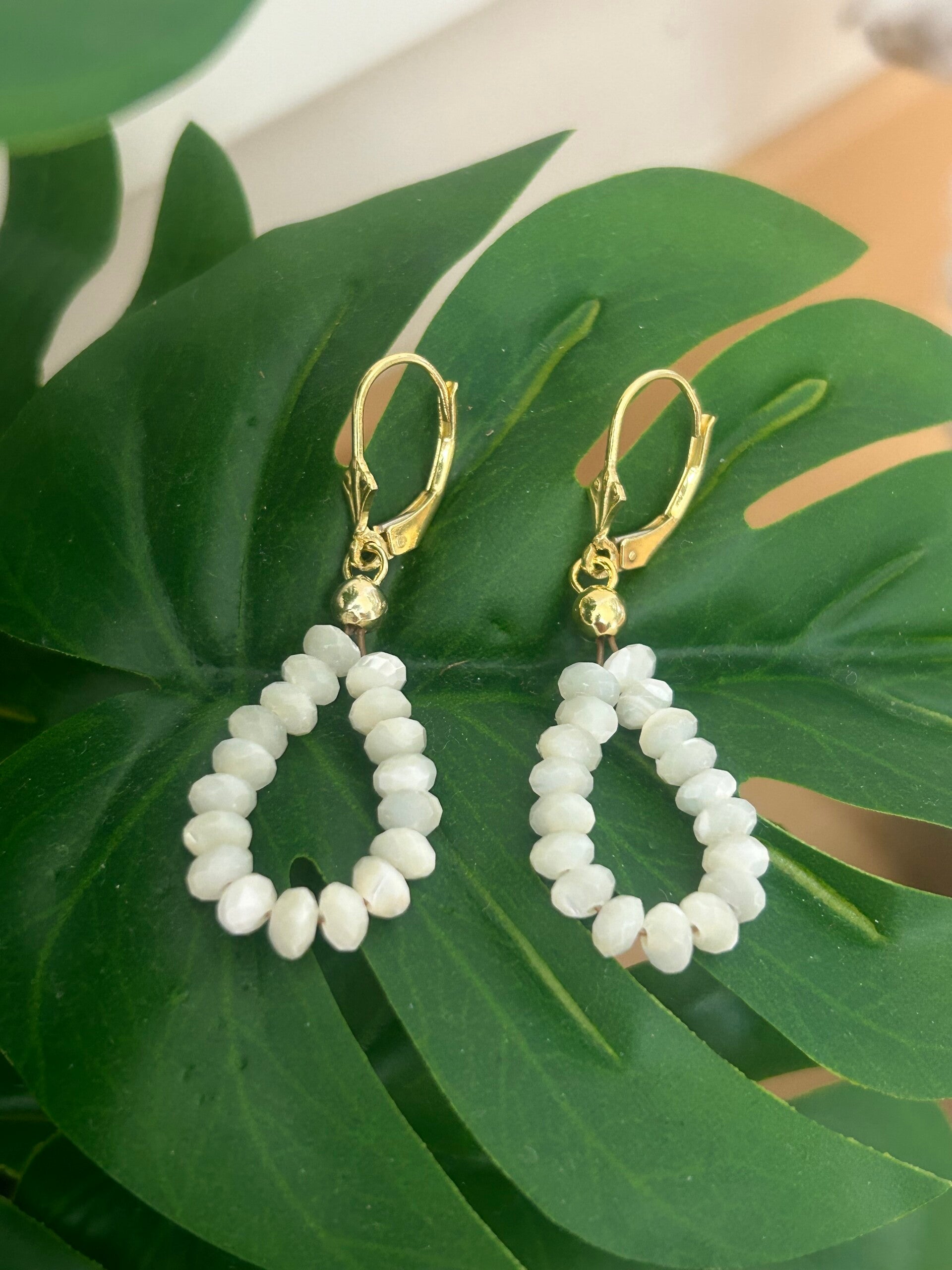 Ohrringe - Perlmutt weiss (O535)