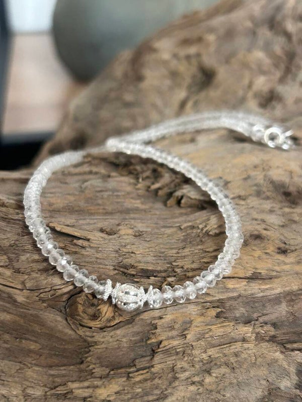 Halskette - die Kraft des Bergkristalls (H608)