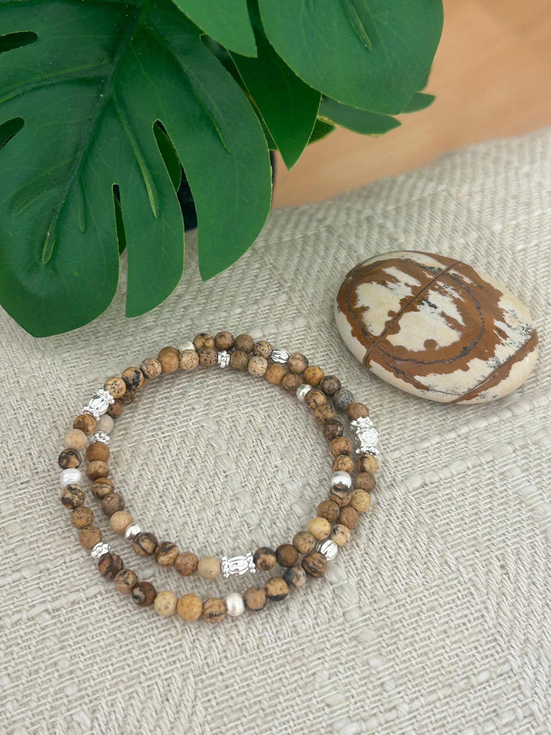 Wickelarmband (2-fach) - Landschaftsjaspis (A671)