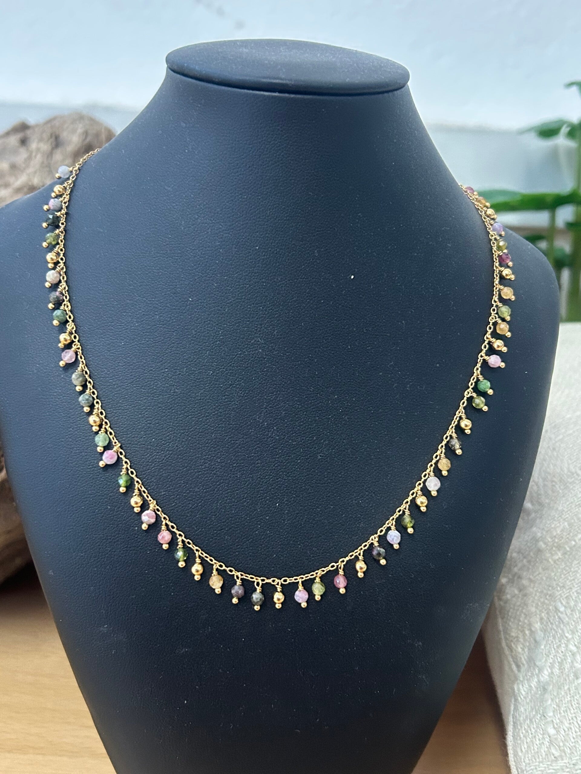 Halskette - Turmalin bunt (H470)