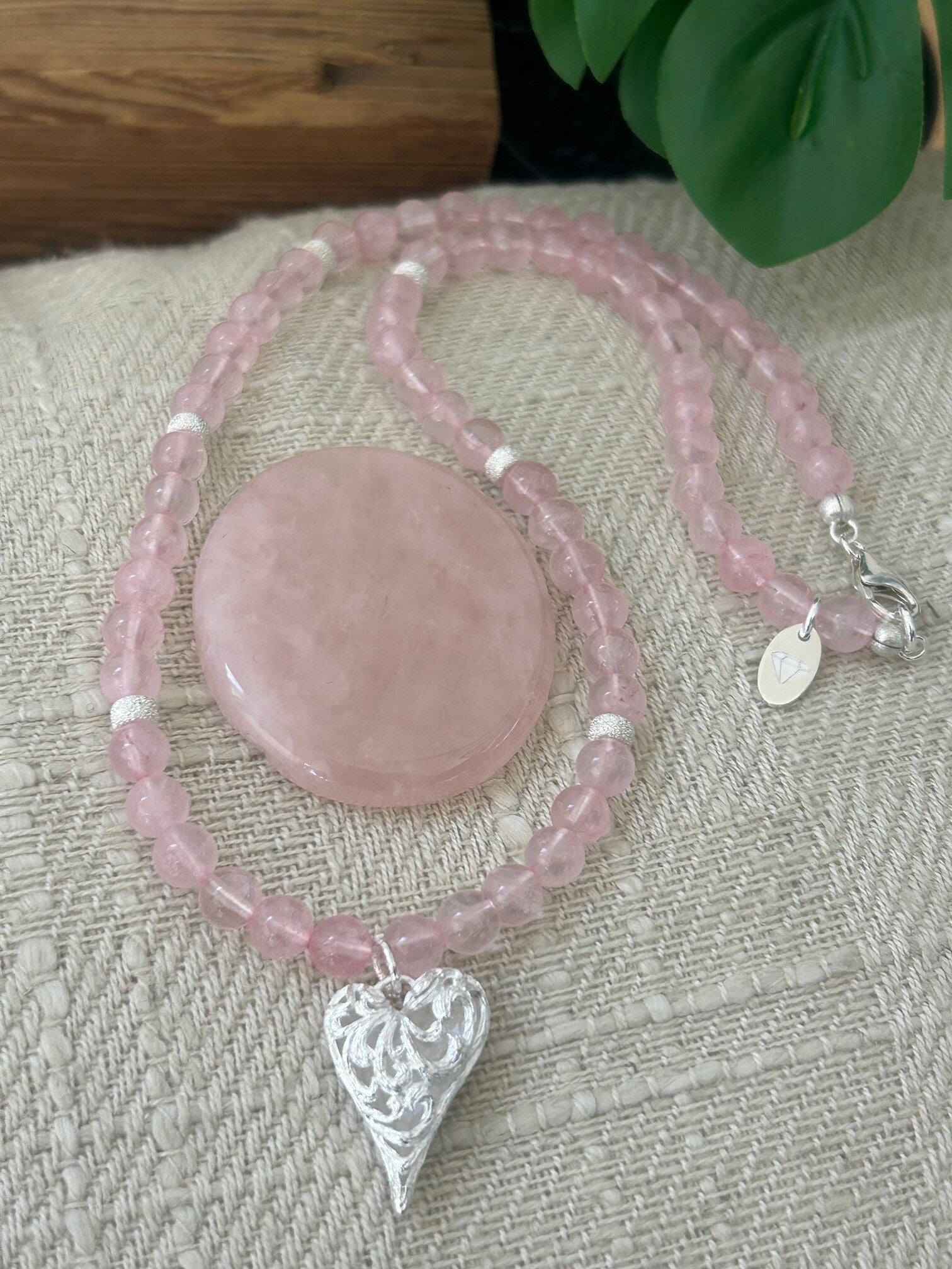 Halskette - Rosenquarz (H461)