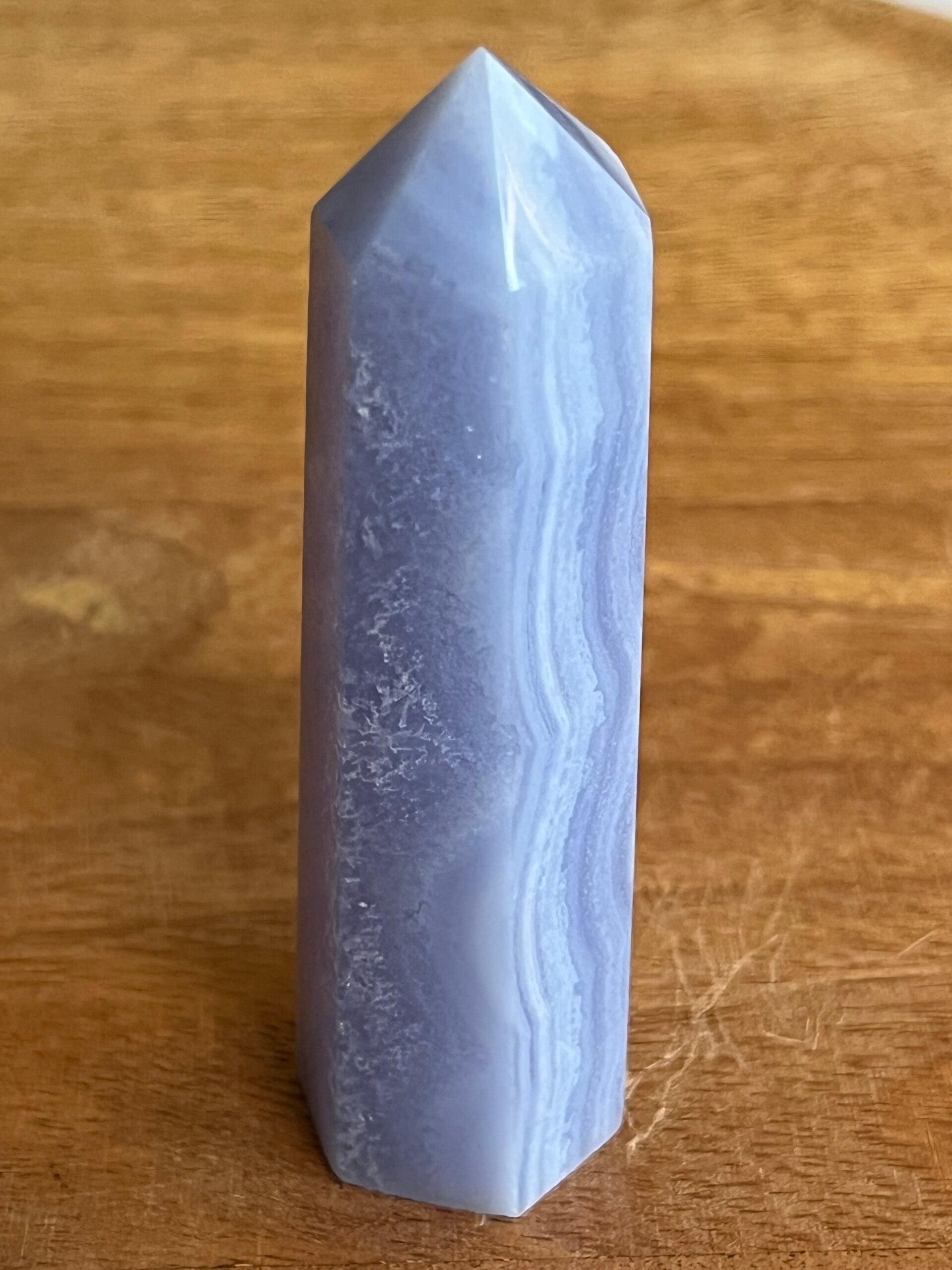 Chalcedon blau - Steinspitze (Z076)