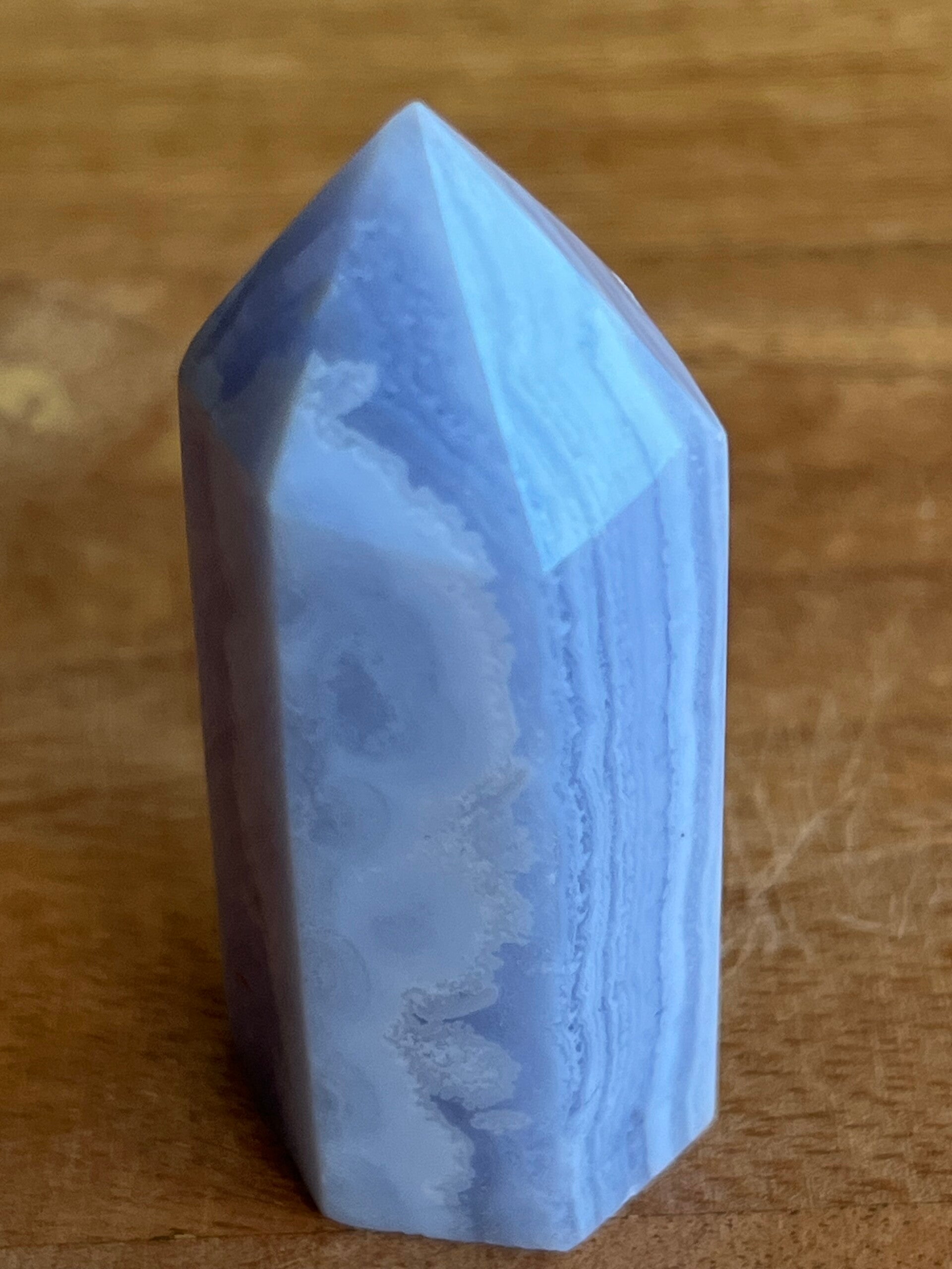 Chalcedon blau - Steinspitze (Z077)