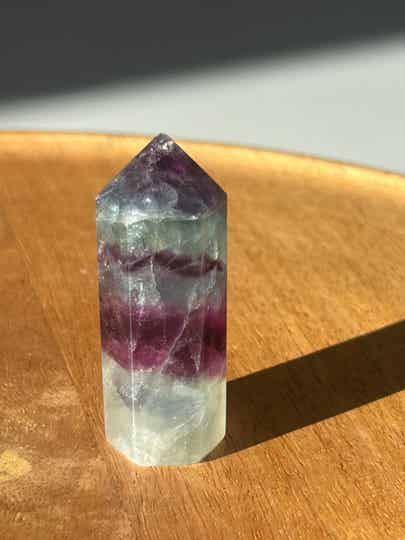 Fluorit Regenbogen - Steinspitze (Z054)