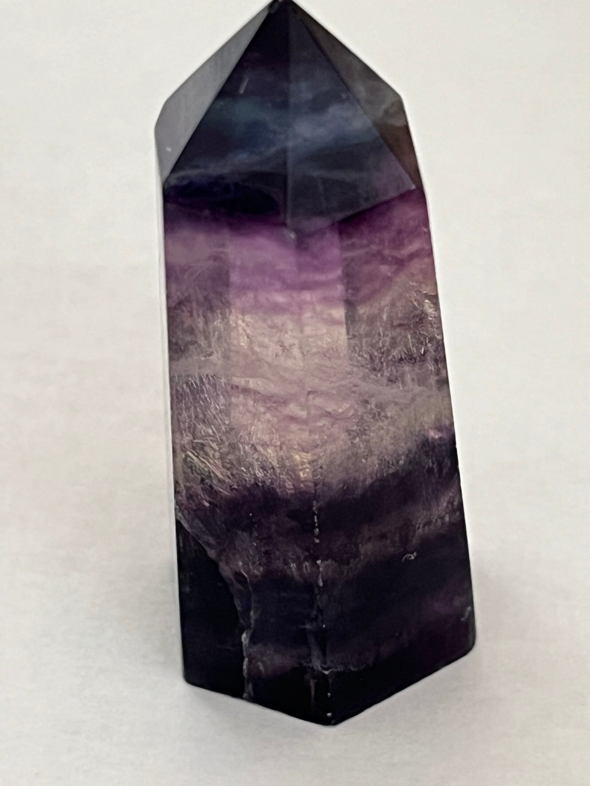 Fluorit Regenbogen - Steinspitze (Z034)