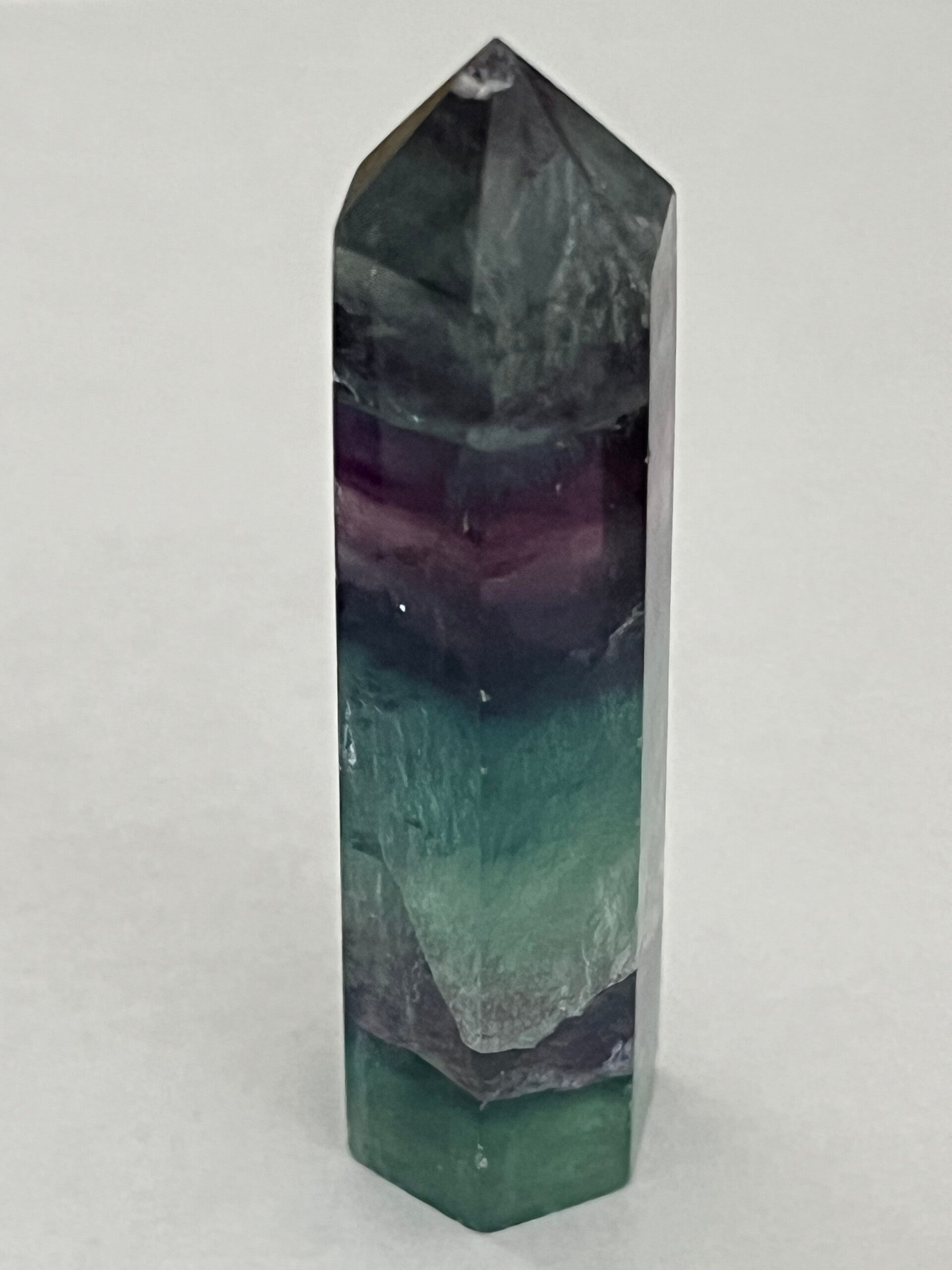 Fluorit Regenbogen - Steinspitze (Z037)