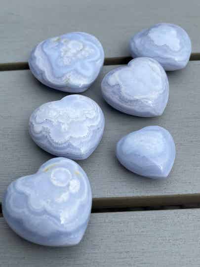 Chalcedon blau Herz (Z041)