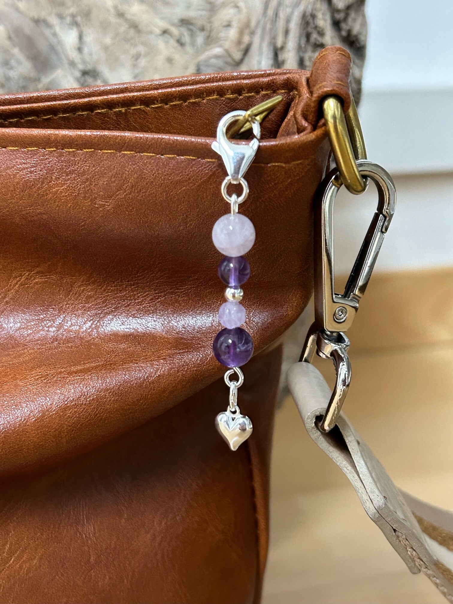 Anhänger - Glücksbringer Herz oder Stern Amethyst (V001)