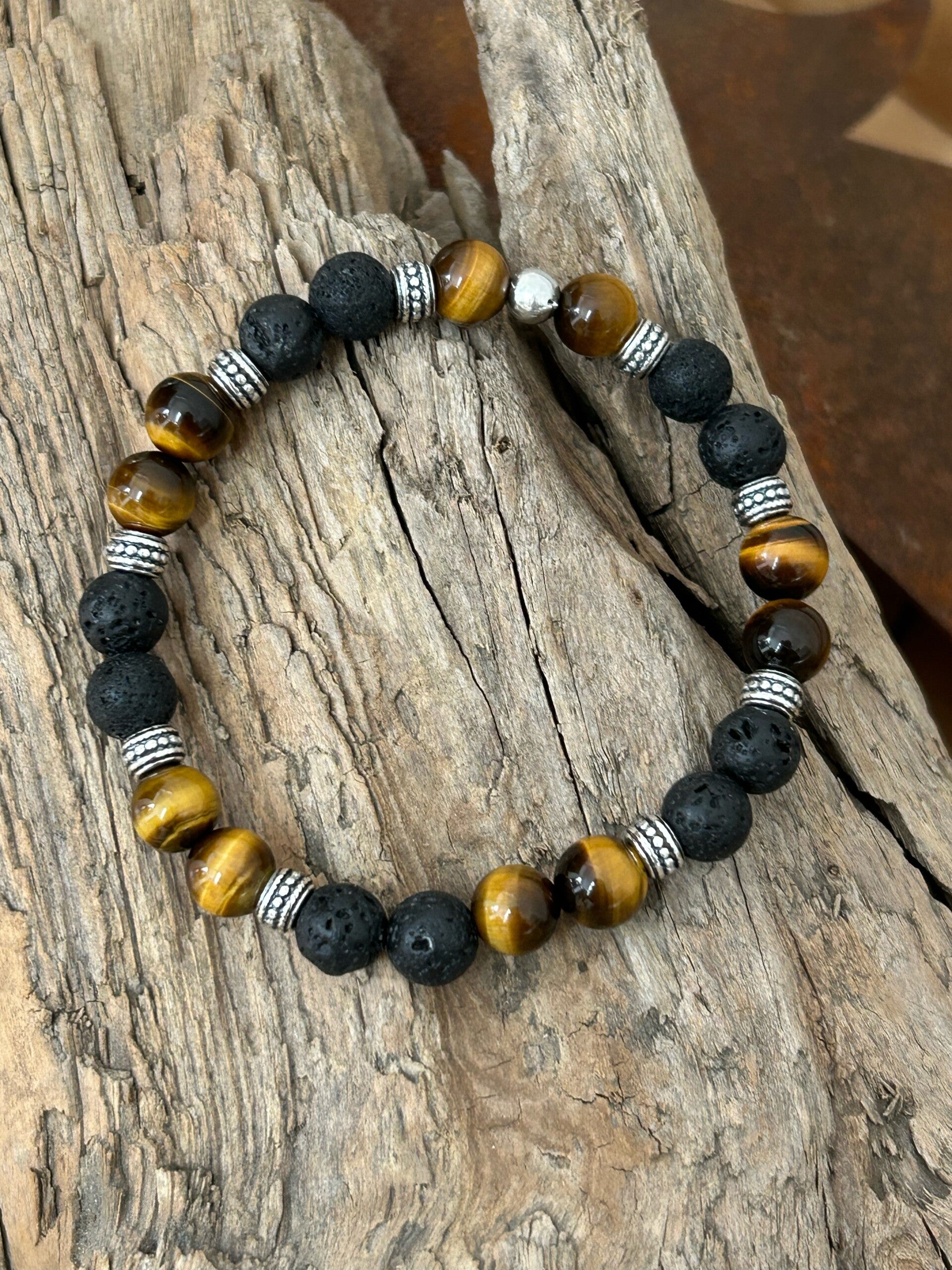 Armband - Lava/Tigerauge (A356)