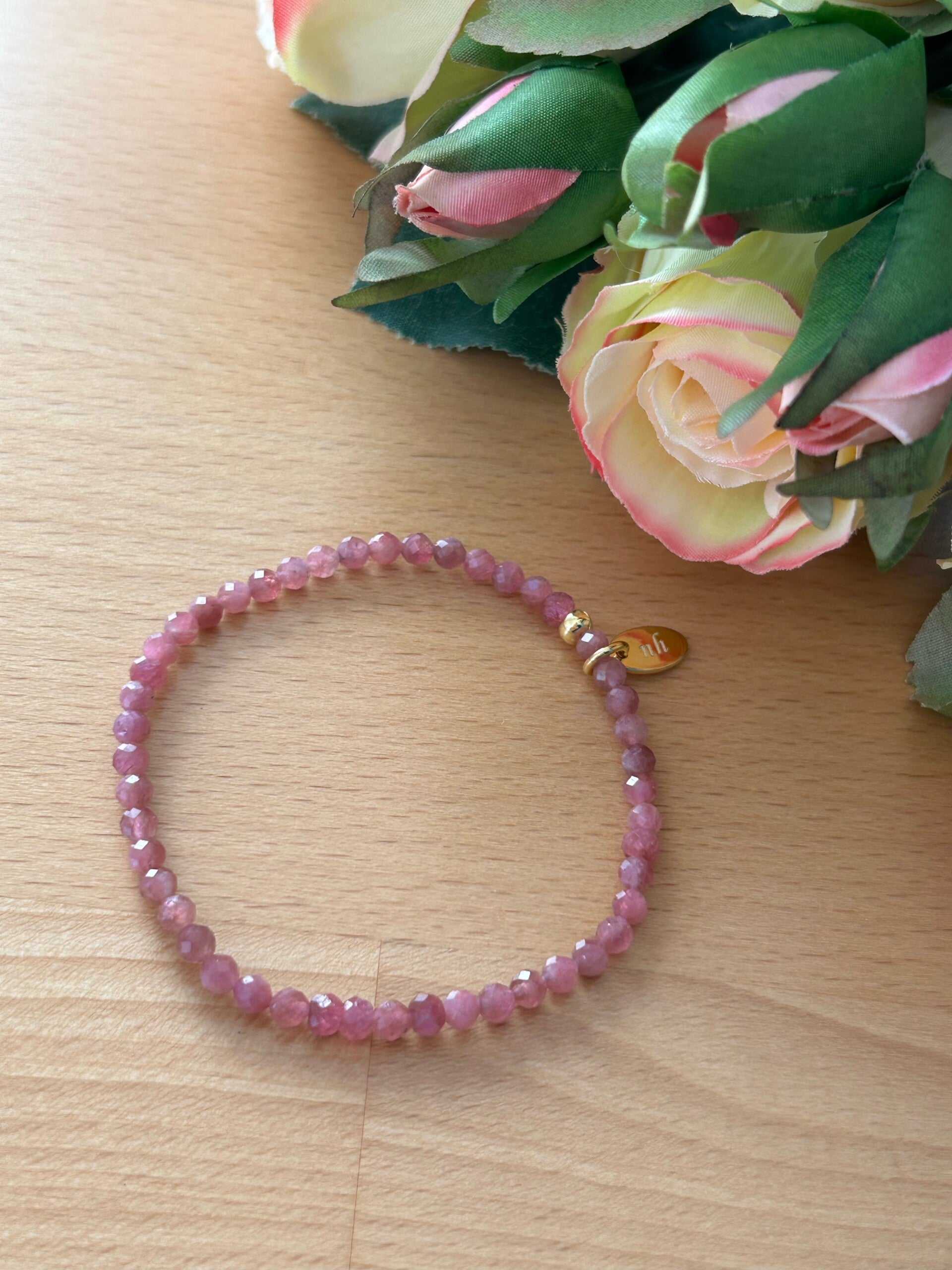 Armband - Turmalin rosa (Rubbelit) (A405)