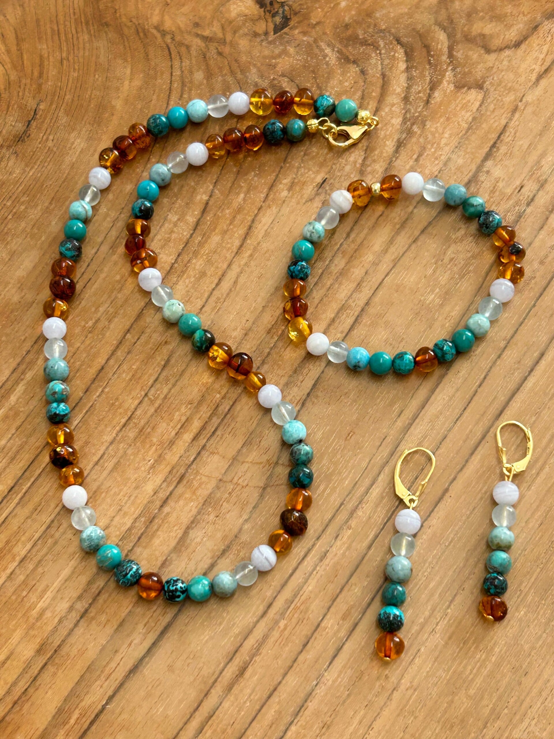 Heilstein-Schmuck - Set - das Fröhliche (S334)