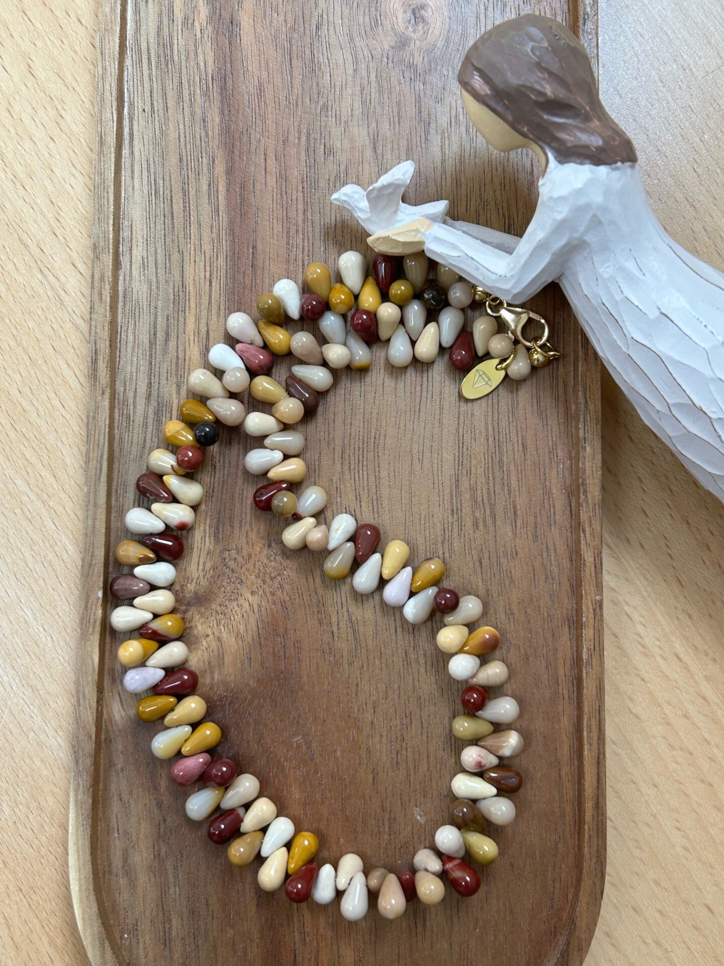 Halskette - Mookait-Tropfen (H320) - Einzelstück!