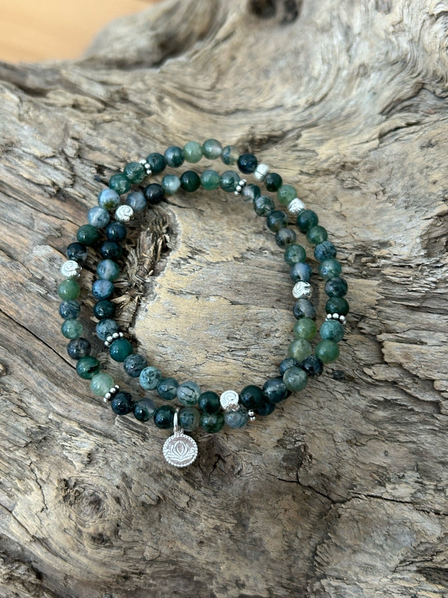 Armband (2-fach) - Moosachat (A496)