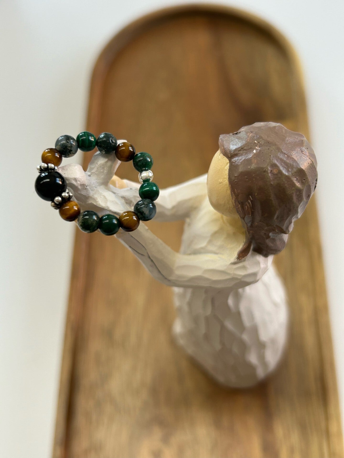 Fingerring - Malachit, Moosachat, Onyx, Tigerauge (R049)