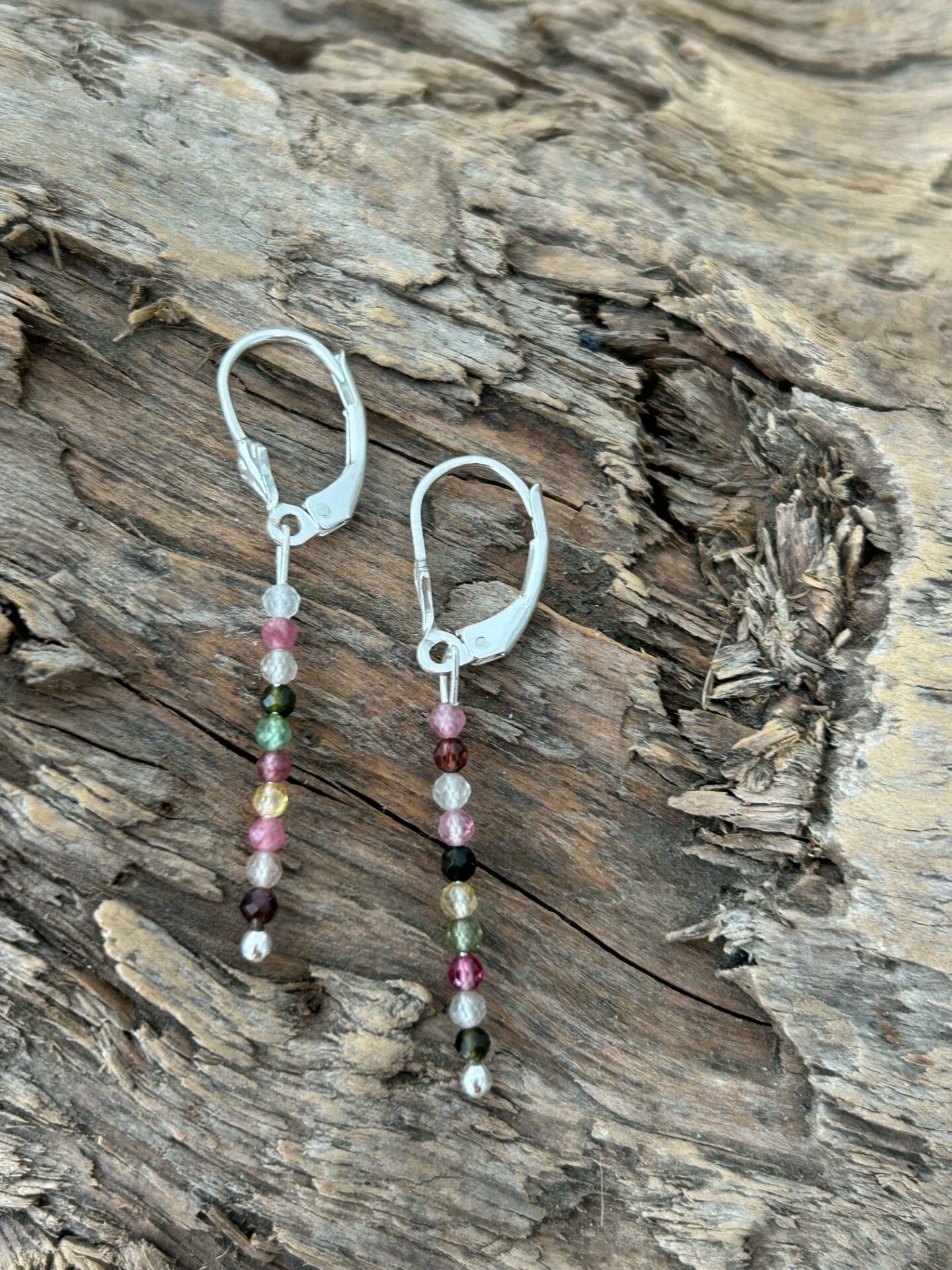 Ohrringe - Turmalin bunt (O417)