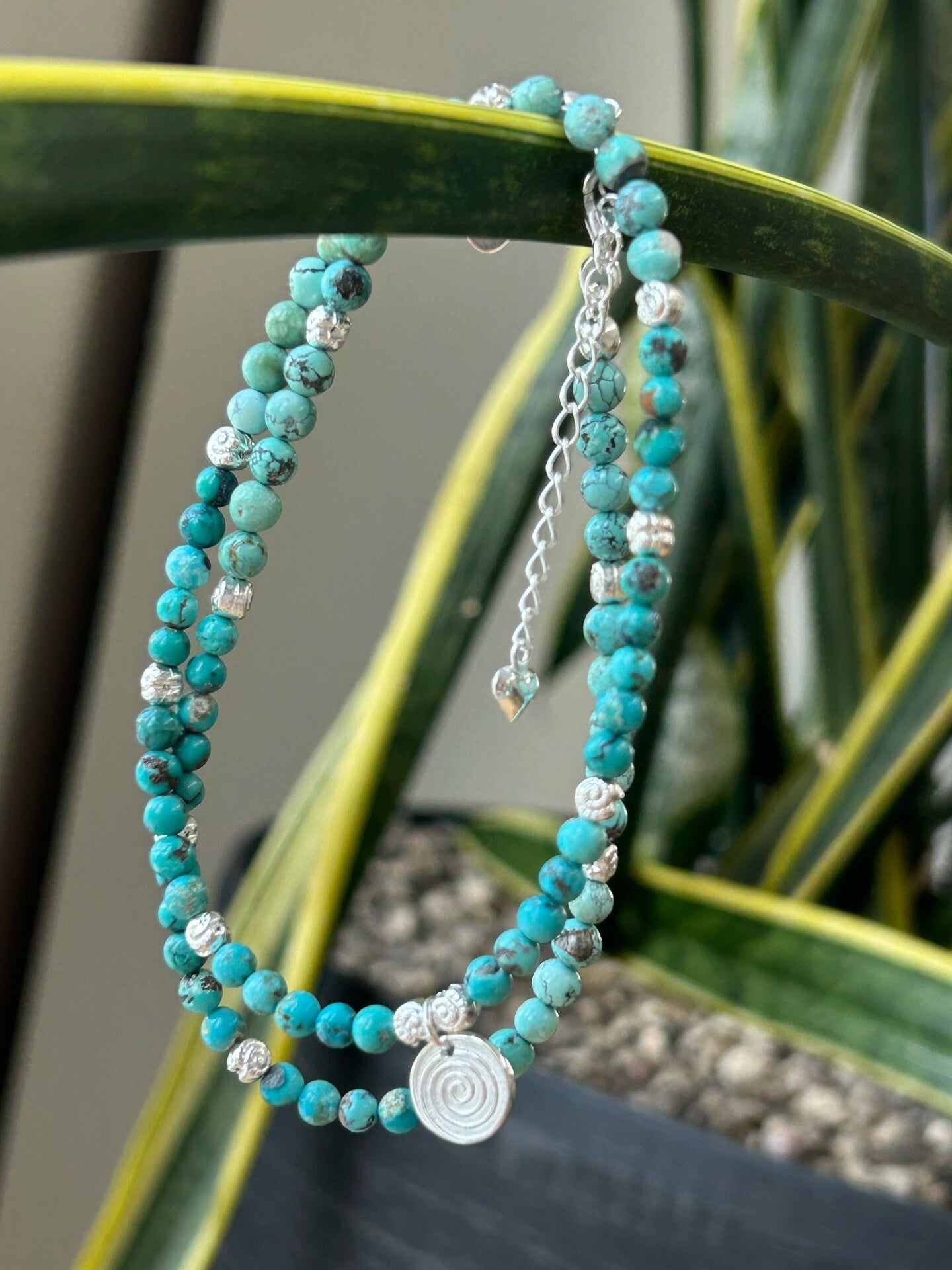 Fussketteli (2-fach) - Türkis Tibet (F120)