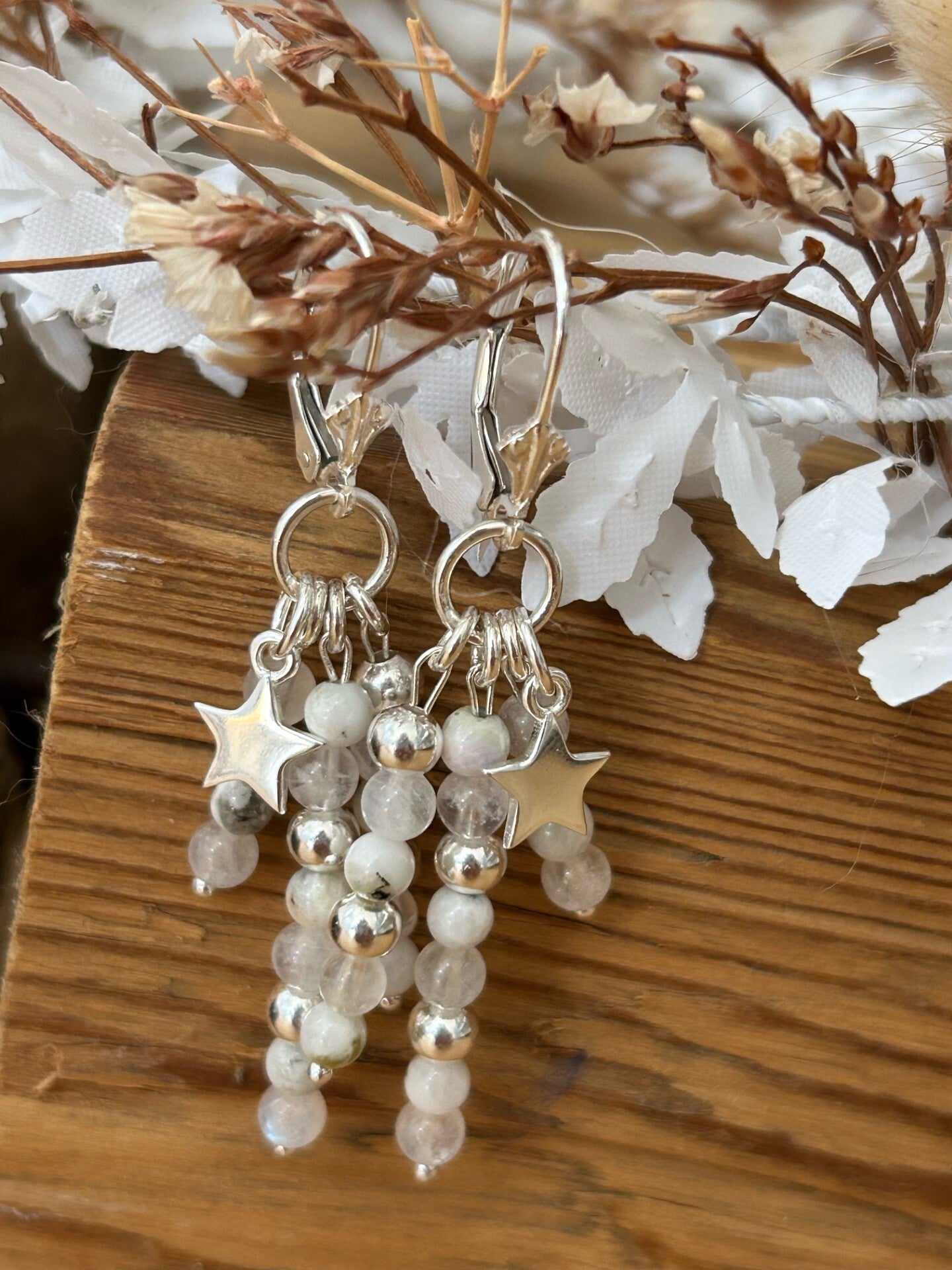 Ohrringe - Mondstein (O419)