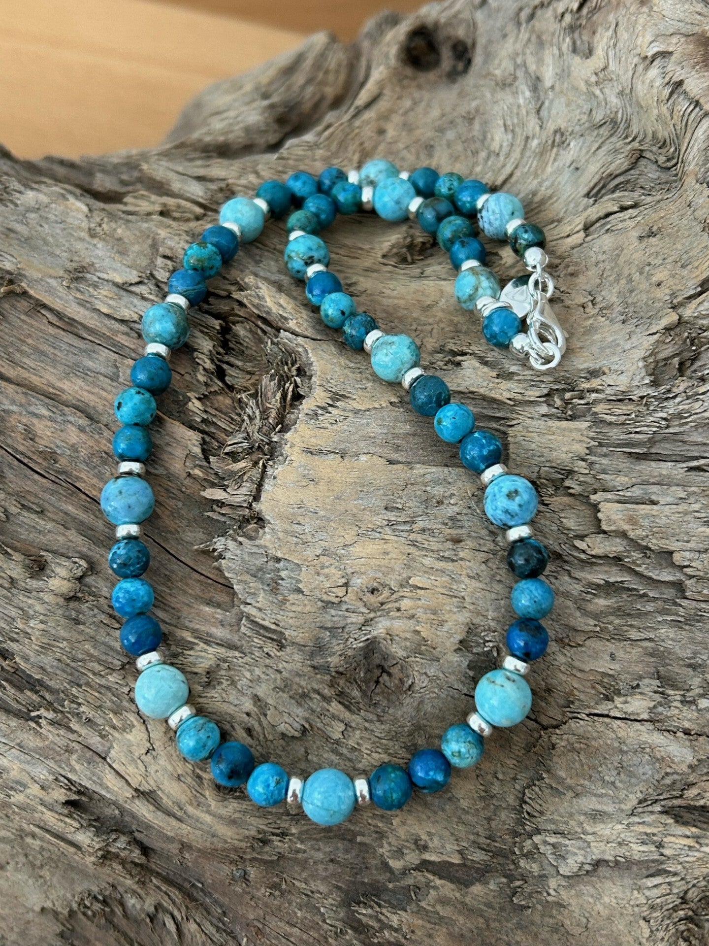 Halskette - Opal Afrika blau (H378)