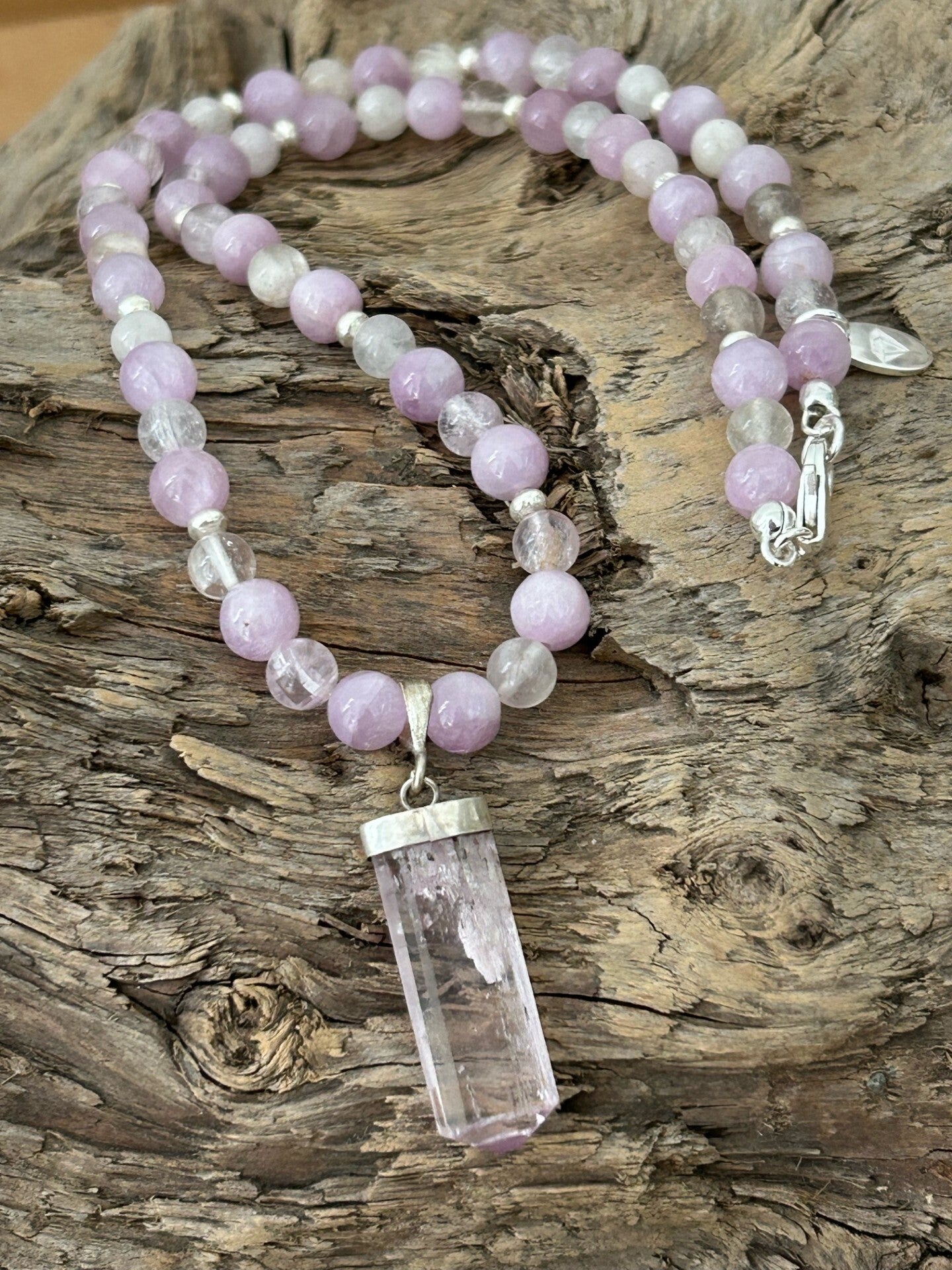 Halskette - Kunzit (H392) Einzelstück!