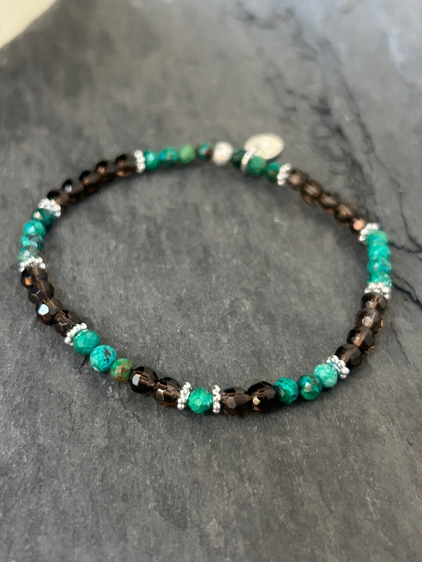 Armband - Chrysokoll & Rauchquarz (A652)