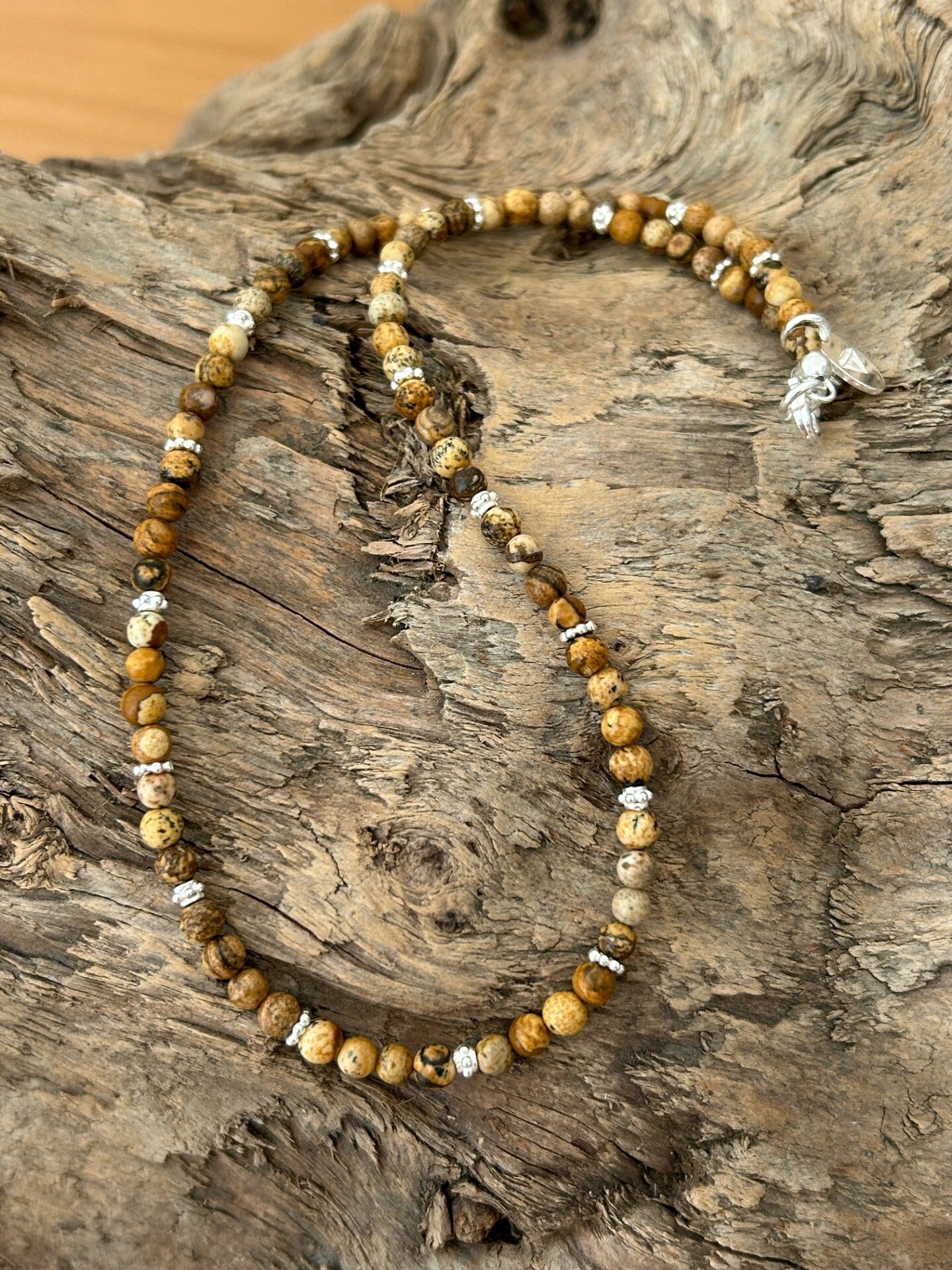 Halskette - Landschaftsjaspis (H355)