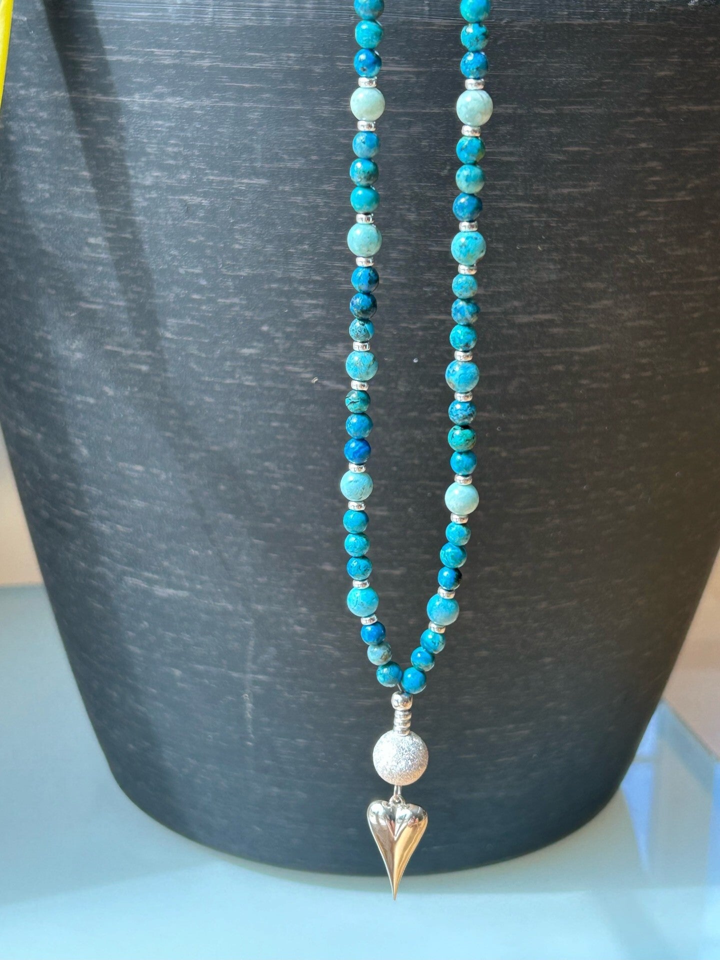 Halskette - Afrikanischer Opal blau (H347)