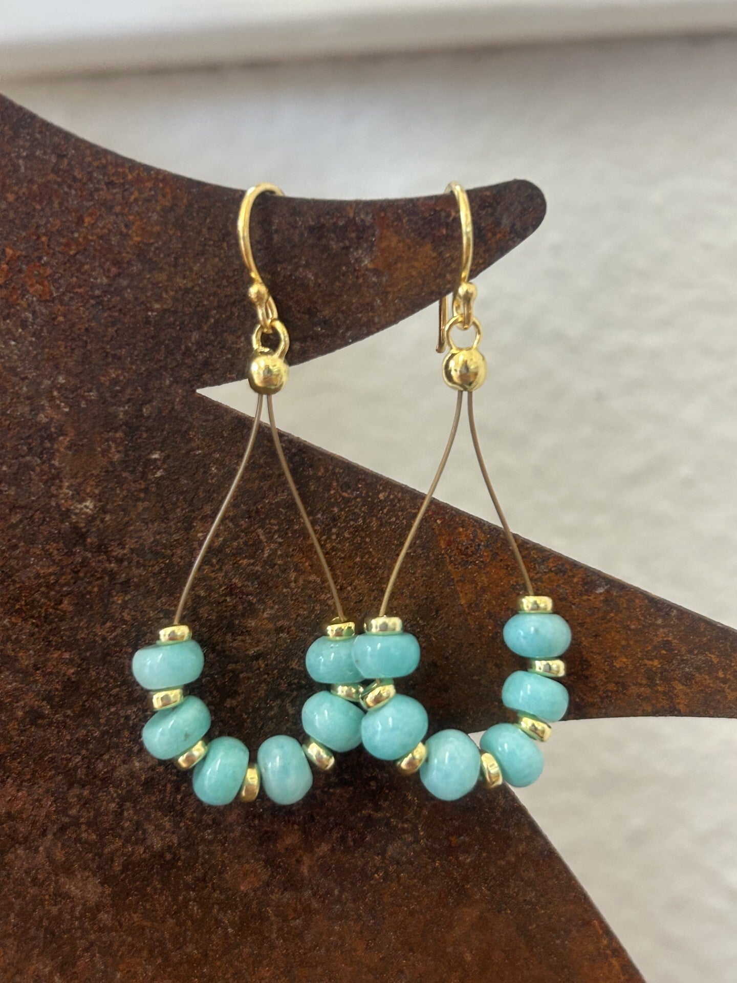 Ohrringe - Amazonit (O528)