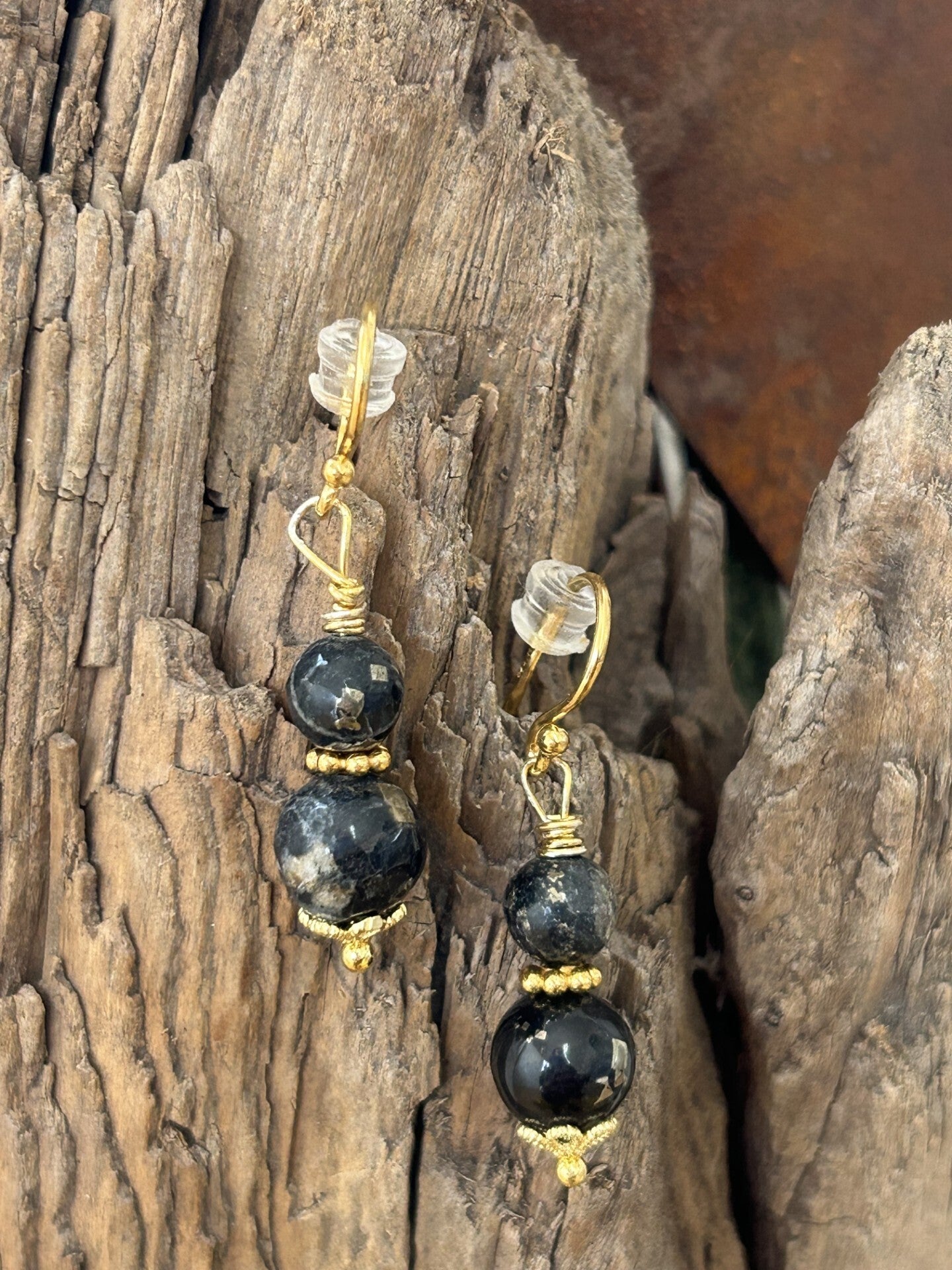 Ohrringe - Pyrit-Schiefer (Schweiz) (O522)