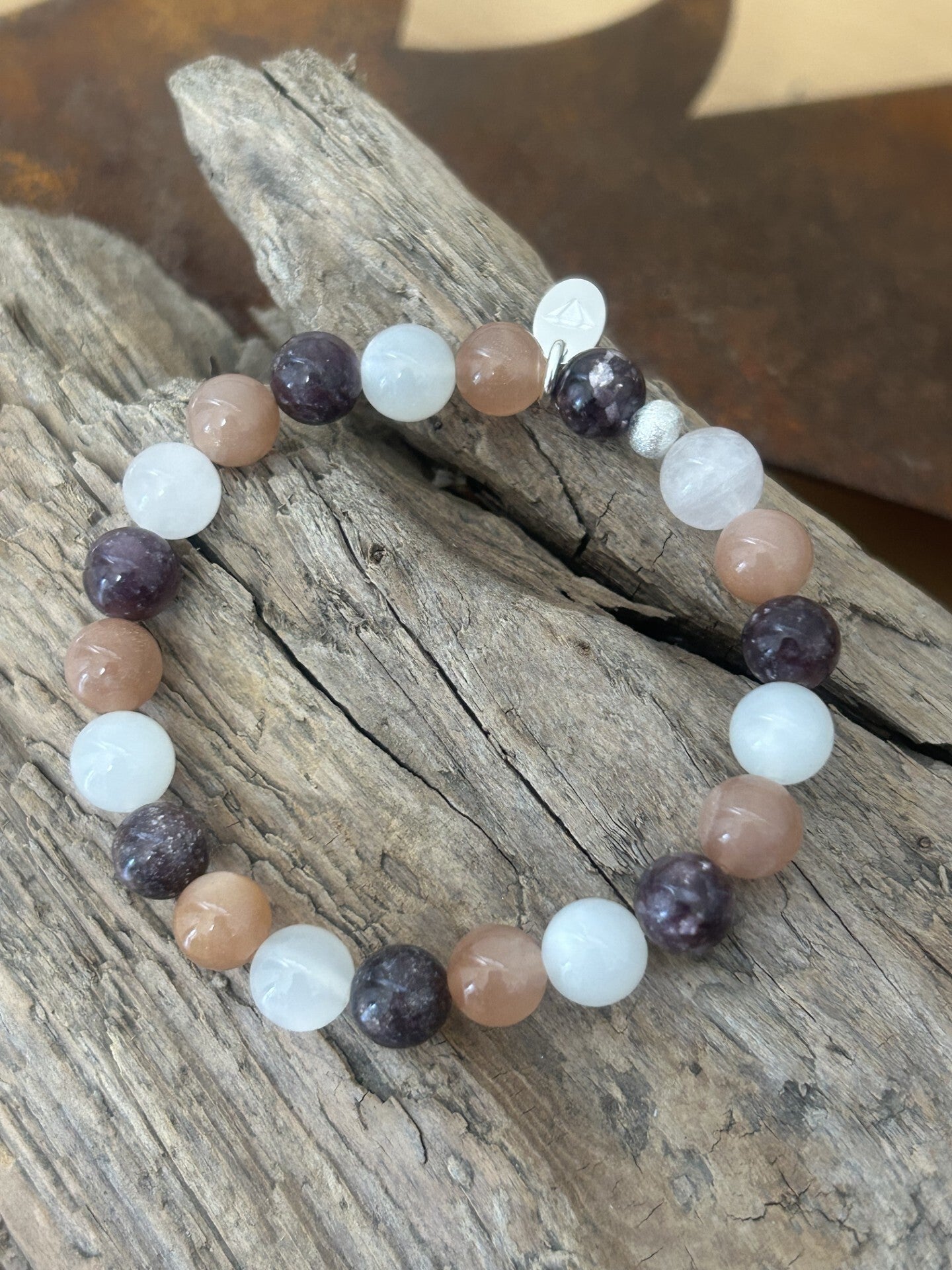 Armband - Mondstein & Lepidolith (A676)