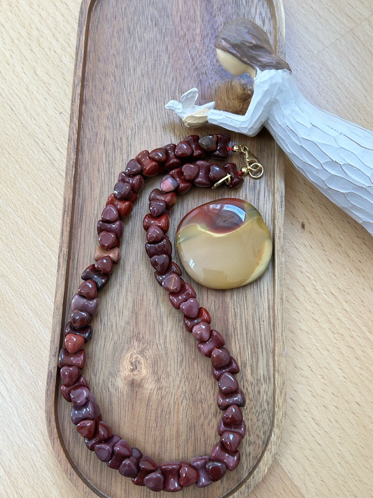 Halskette - Mookait Herzchen  (H337) Einzelstück!