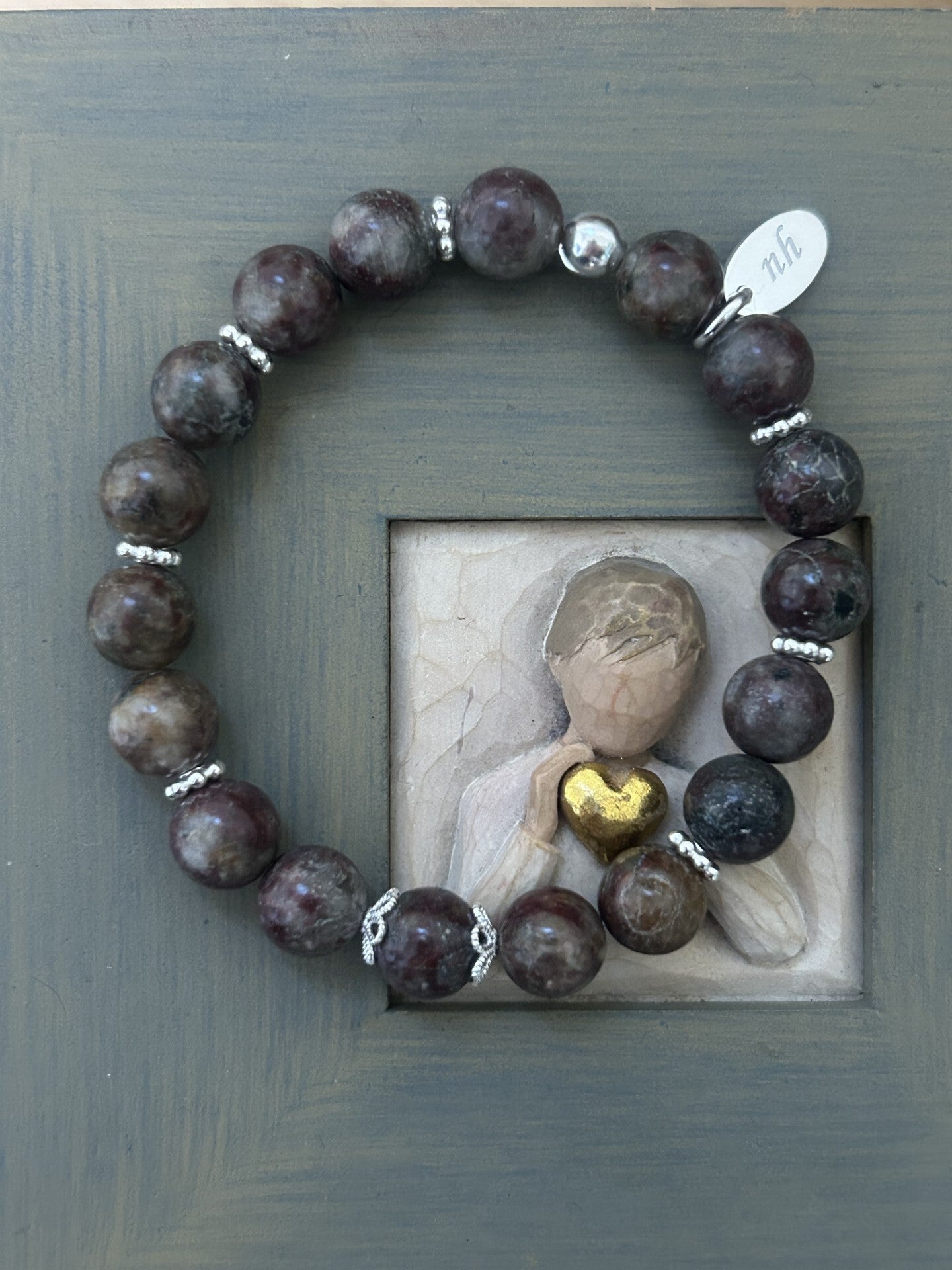 Armband - Granit rot Roseggtal (A622)