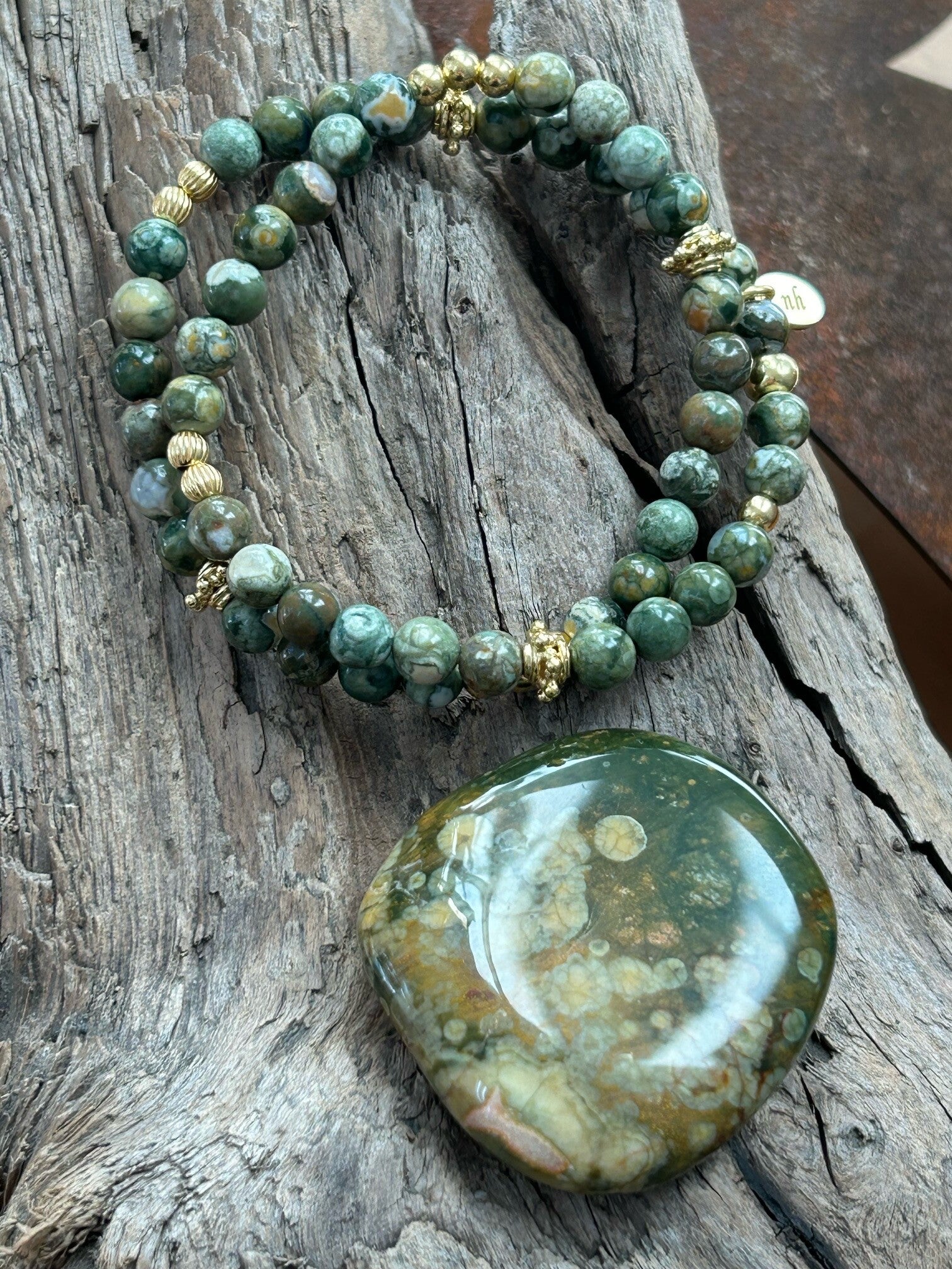 Armband (2-fach) - Rhyolith Regenwald (A379)