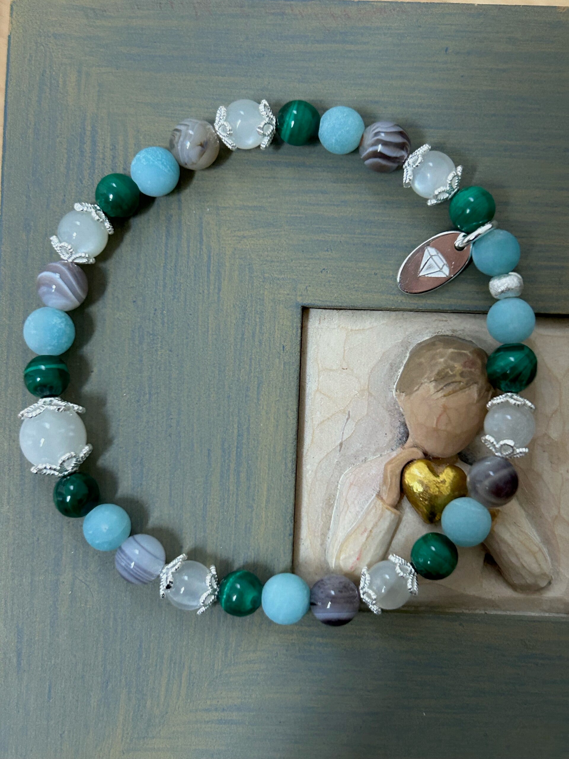 Armband - Schwangerschafts-Armband "Schutz für Mutter & das Ungeborene" (Silber 925) (A368)