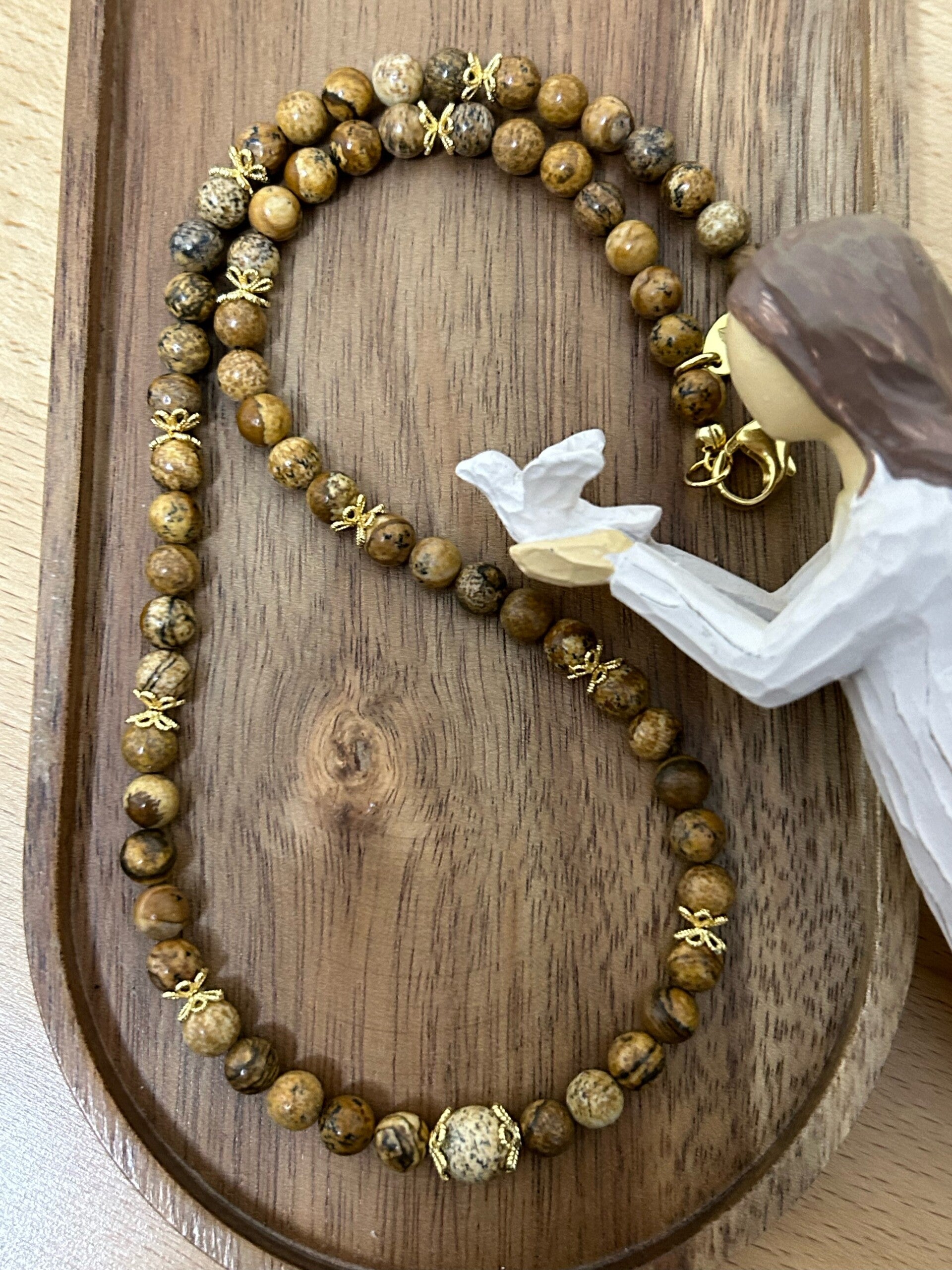 Halskette - Landschaftsjaspis (H251)