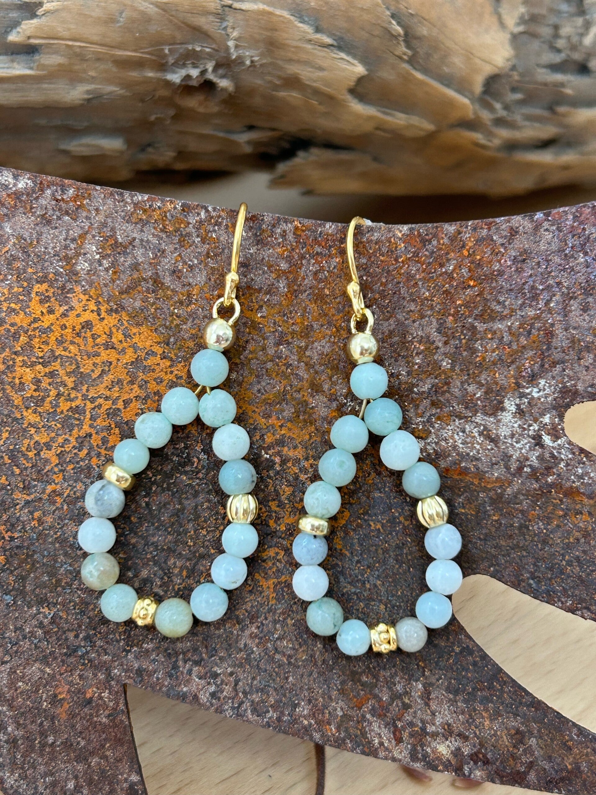 Ohrringe - Amazonit (O378)