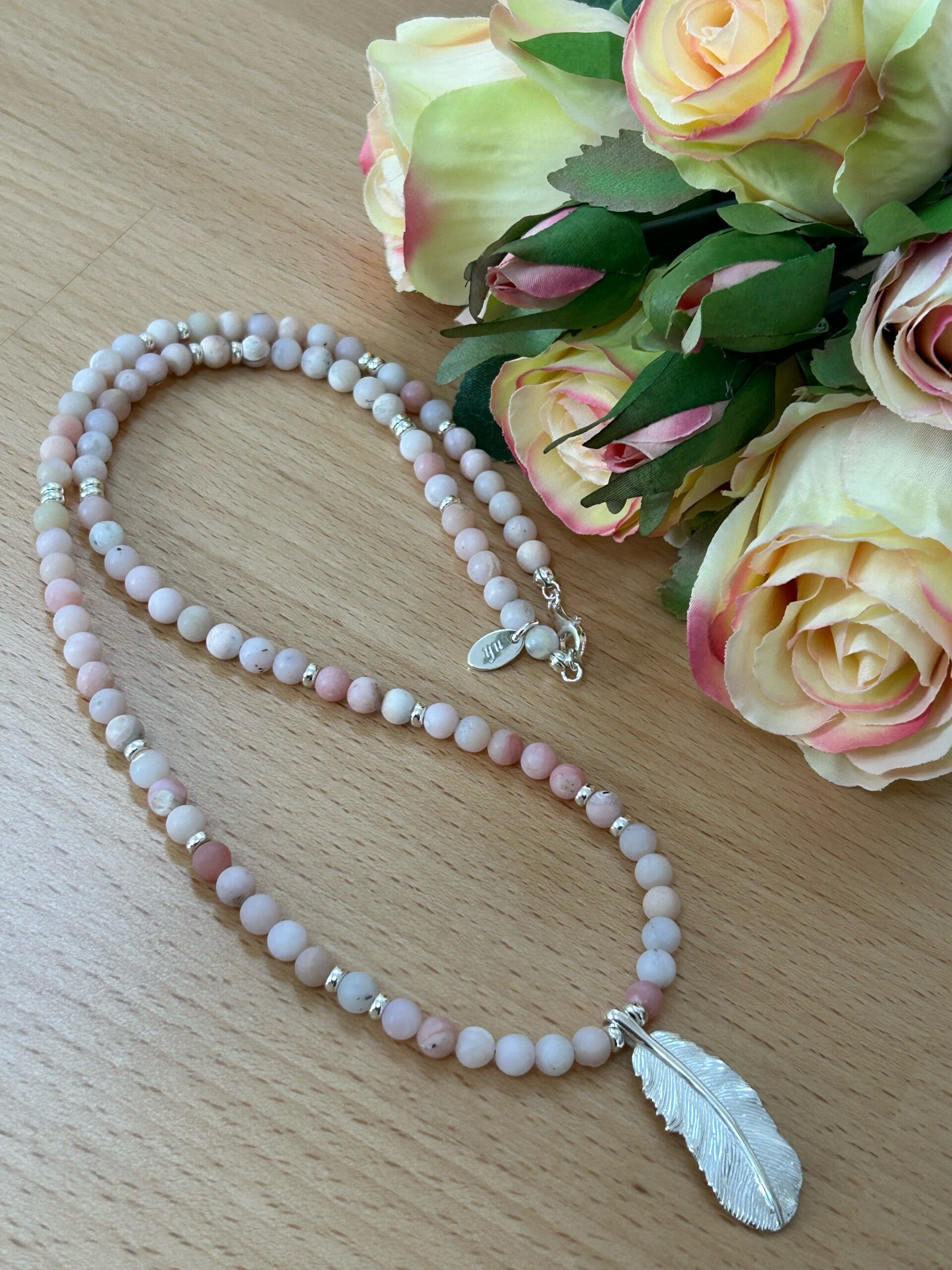 Halskette - Rosa Andenopal (H285)