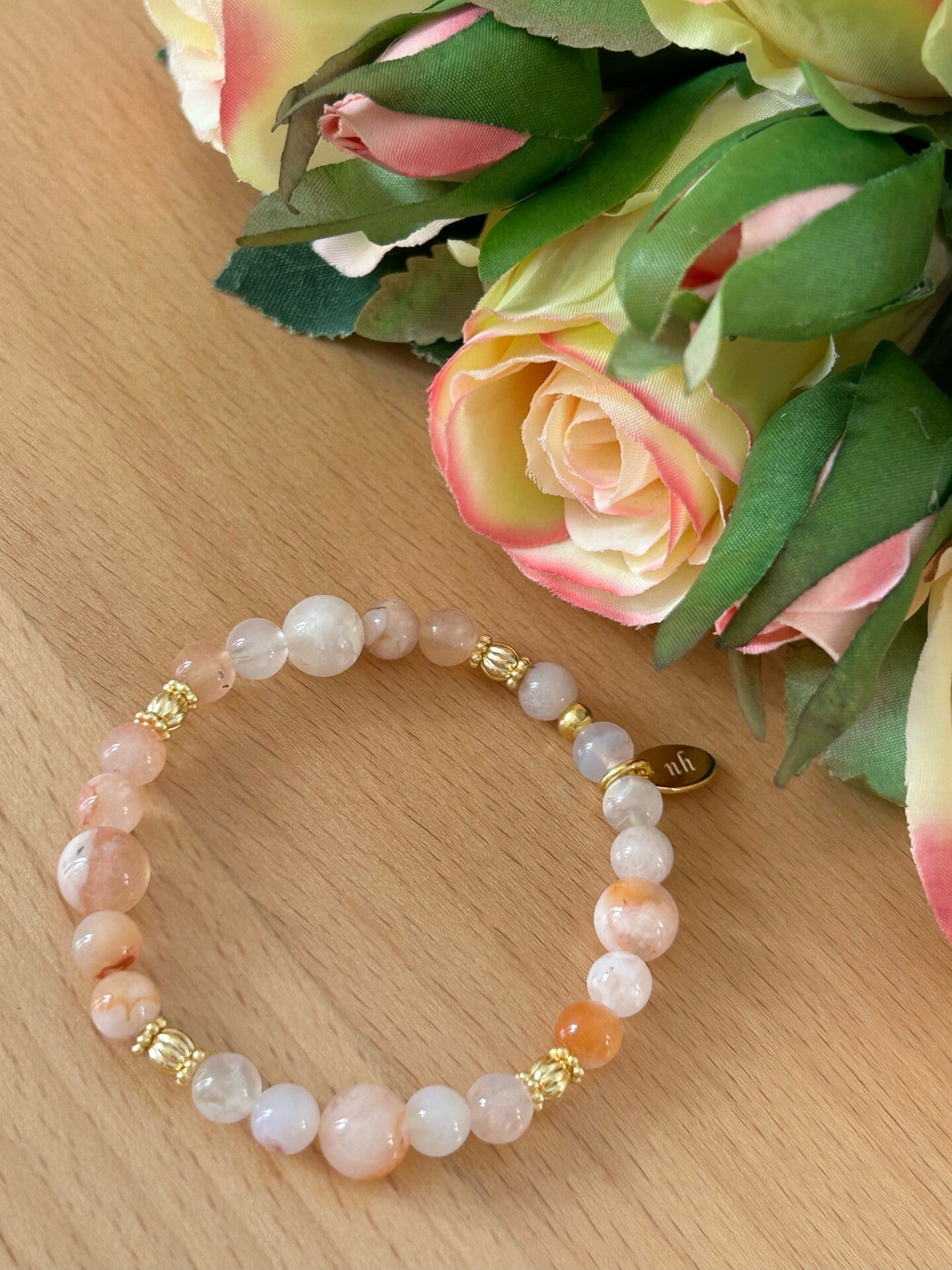 Armband - Kirschblüten-Achat (A430)