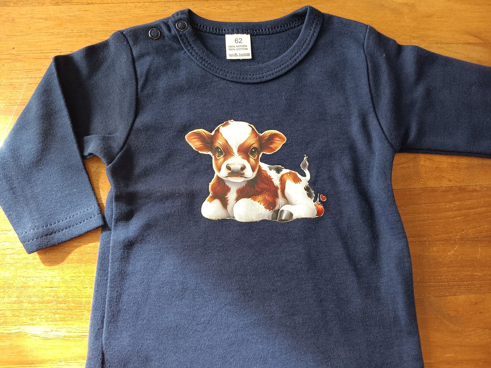 Baby-shirtje met opdruk maat 62