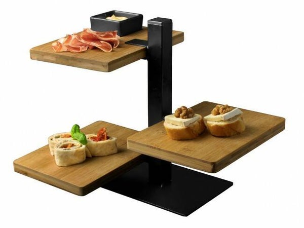 Gusta serveer set met 3 planken