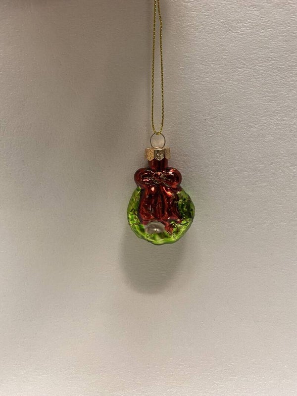 Kerstornament kerstkrans 'glimmend'