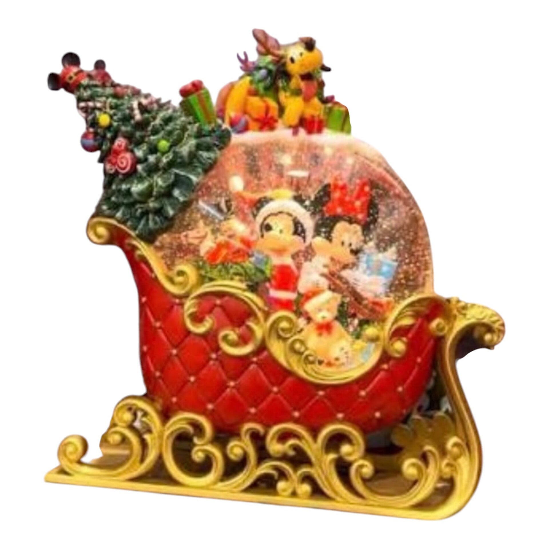 Disney Animated Sleigh Snowglobe 'Mickey & Friends'