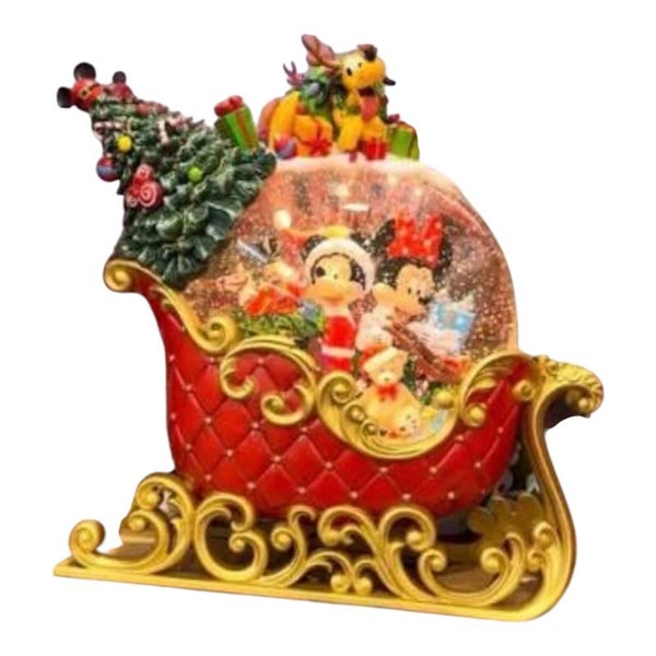 Disney Animated Sleigh Snowglobe 'Mickey & Friends'