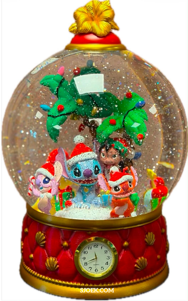Disney Animated Snowglobe ‘Stitch and Friends’