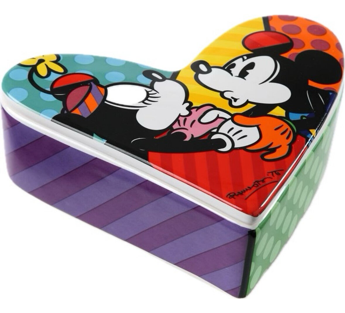 Romero Britto Mickey & Minnie Mouse ‘Love Lidded Box’ - 4030832
