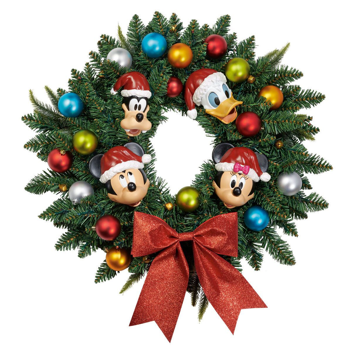 Mickey Mouse, Minnie Mouse, Donald Duck & Goofy 'Christmas Wreath'