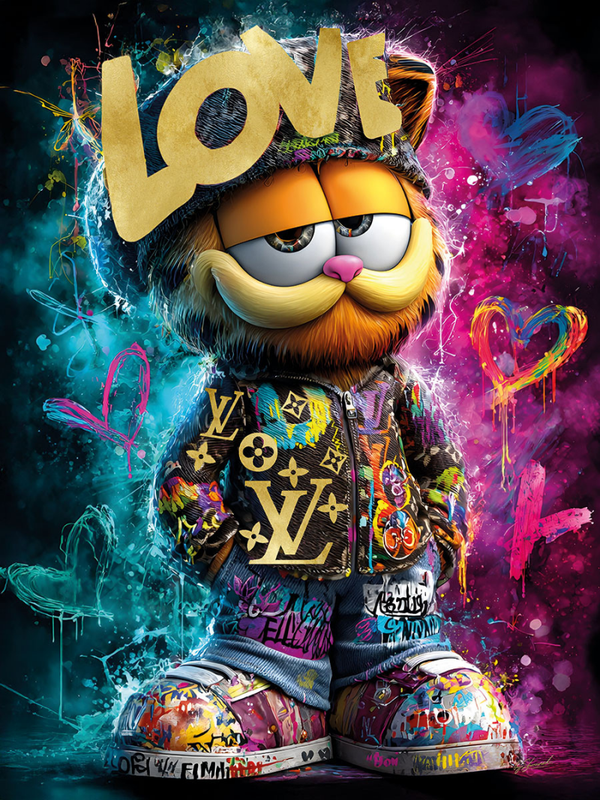 Glass Painting 'Garfield' - BS-059